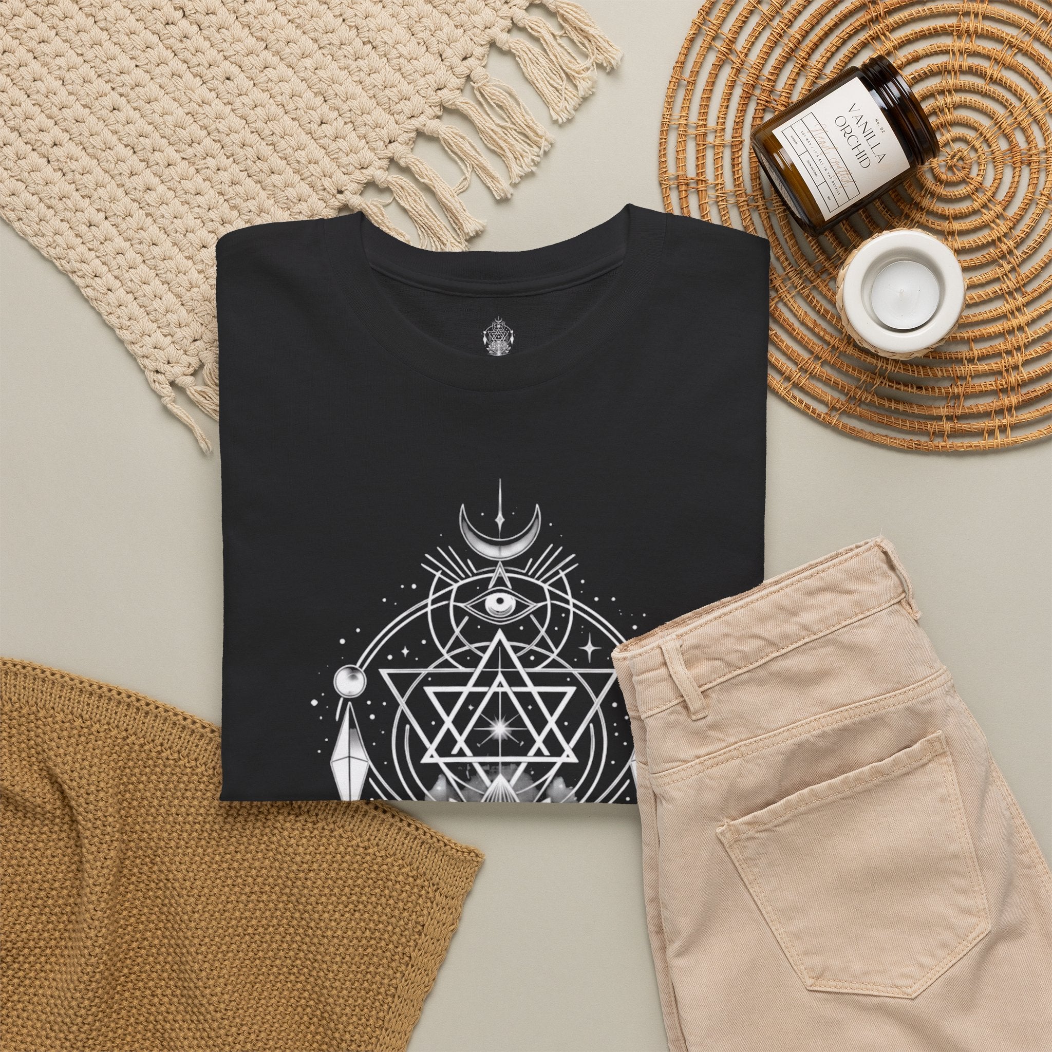 'Awaken Within' Spiritual Lotus Sacred Geometry T-Shirt