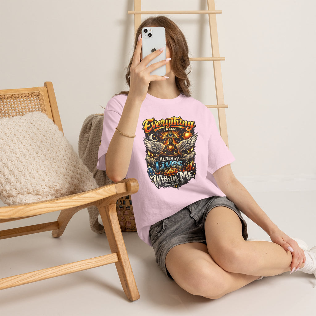 Everything I Need Already Lives Within Me Tee – Inspirational Eagle Graphic T-Shirt - Awaken Within Apparel