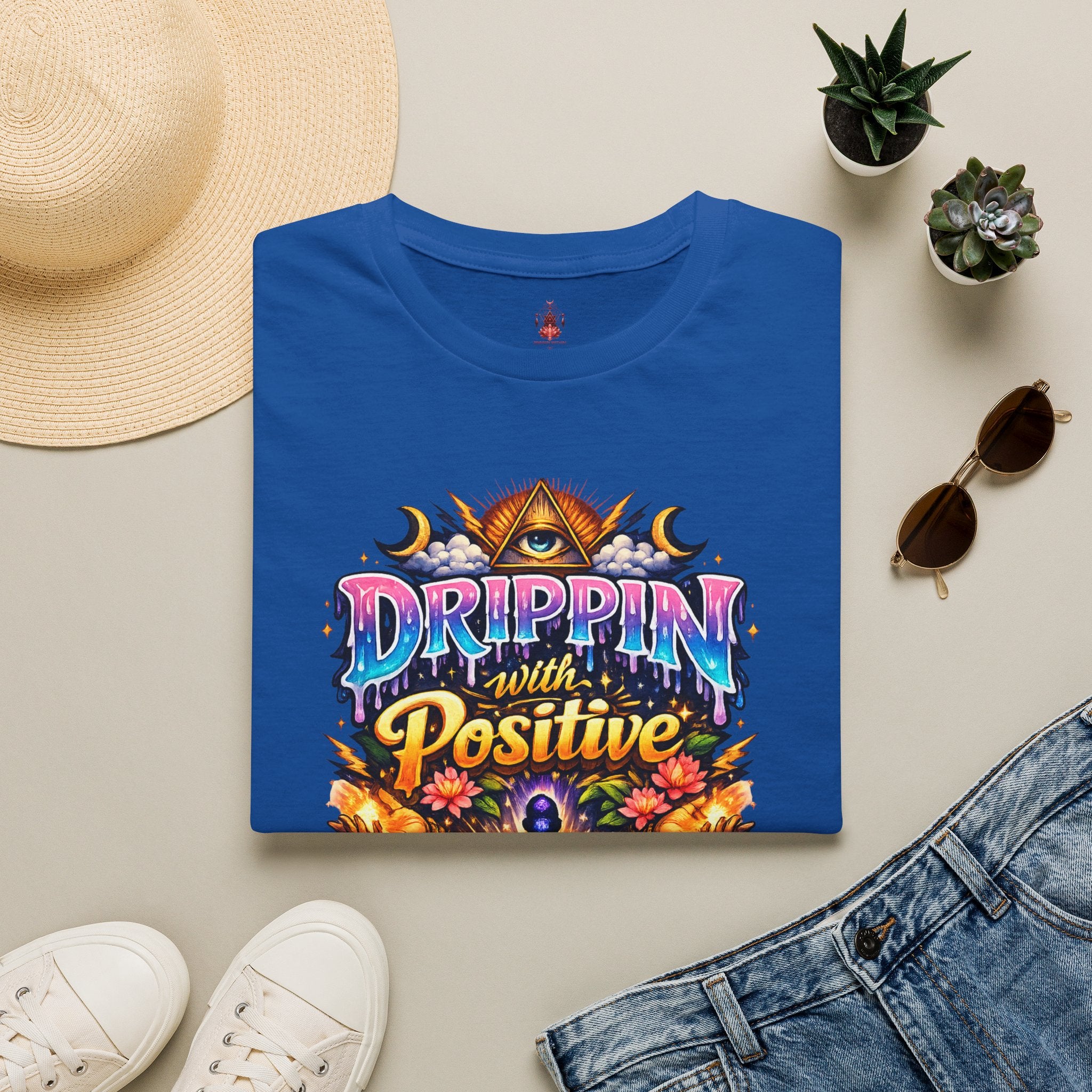 Positive Energy T-Shirt — 'Drippin' with Positive' Psychedelic Graphic Tee