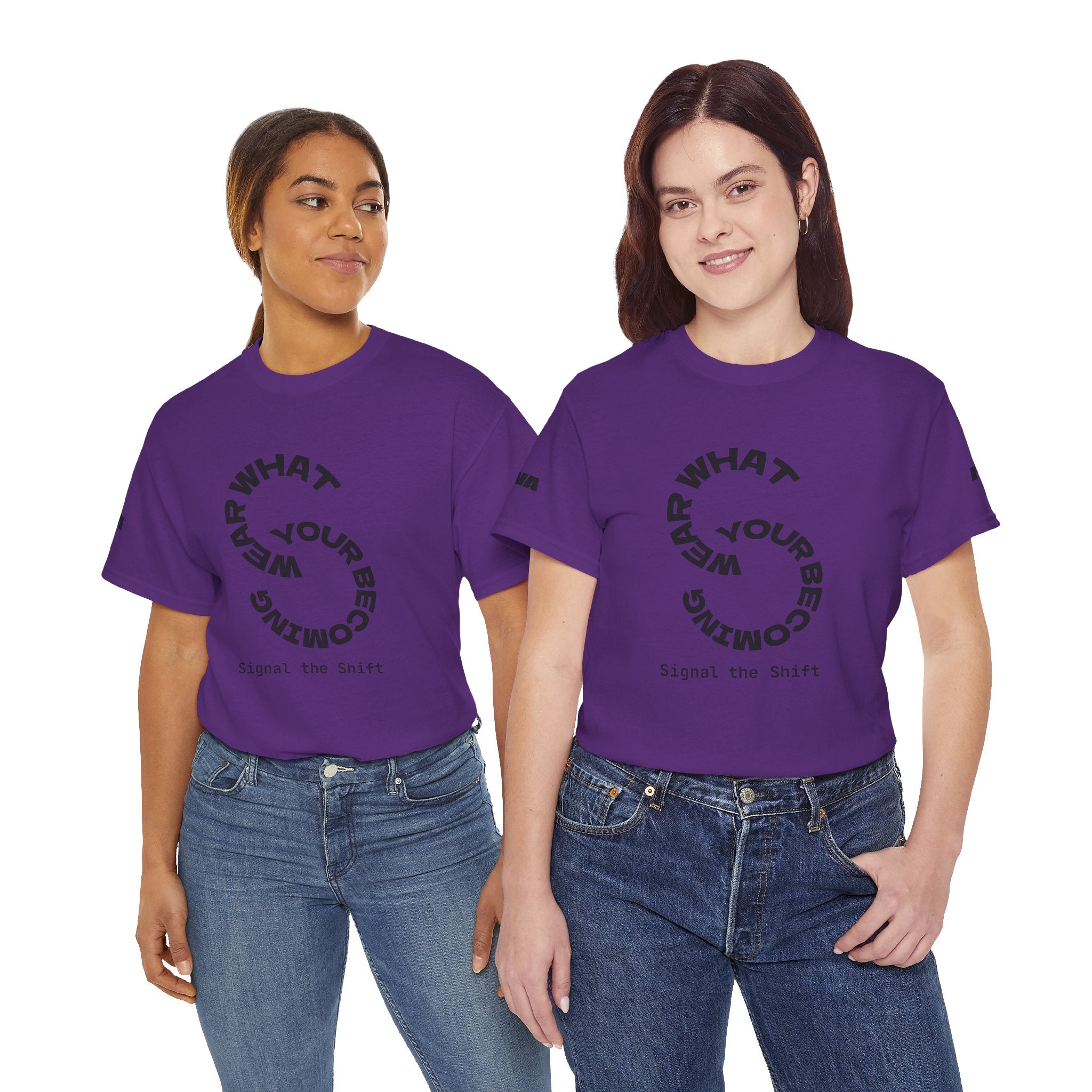 Circular "Wear What You're Becoming" Graphic Tee — Minimal Inspirational T-Shirt