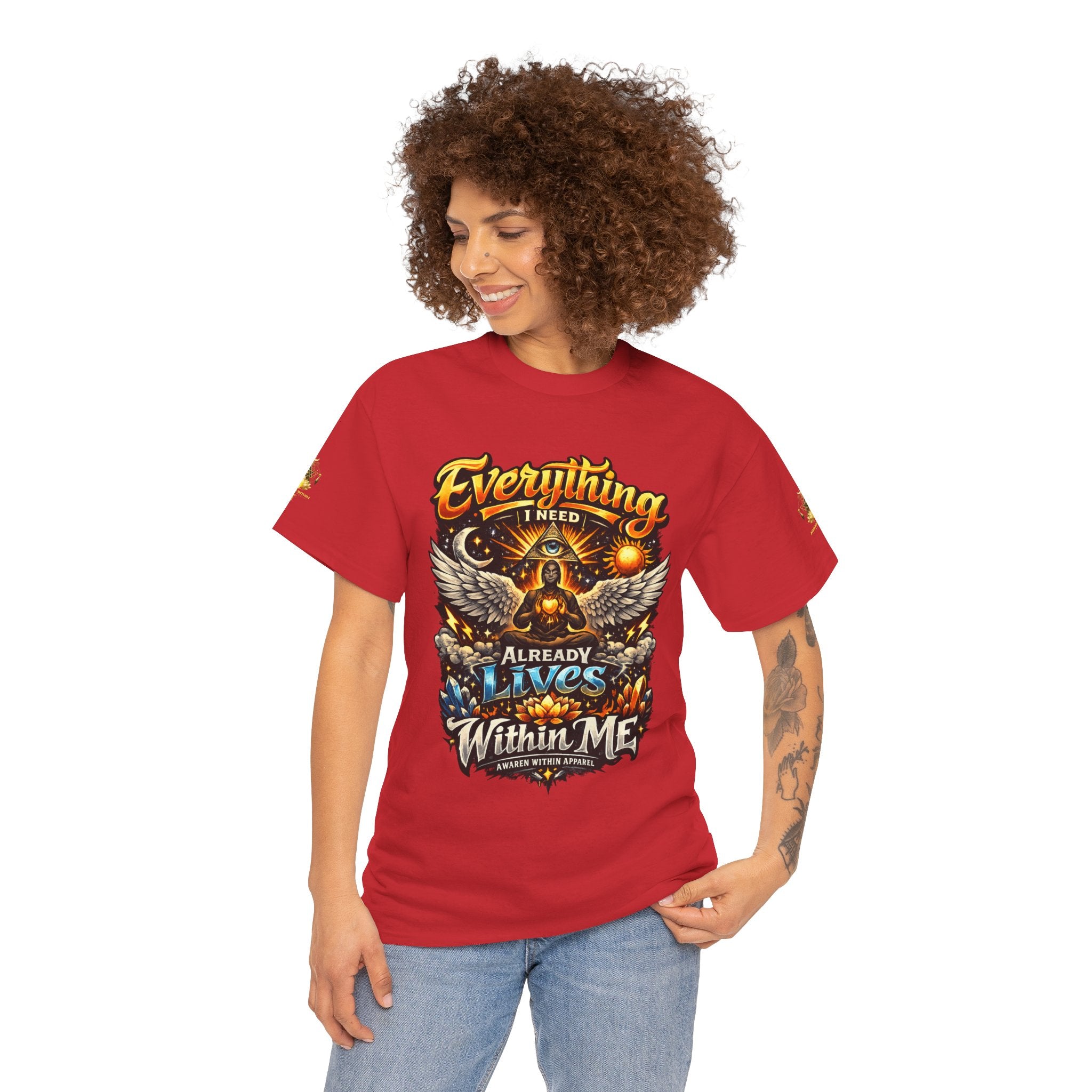Everything I Need Already Lives Within Me Tee – Inspirational Eagle Graphic T-Shirt - Awaken Within Apparel
