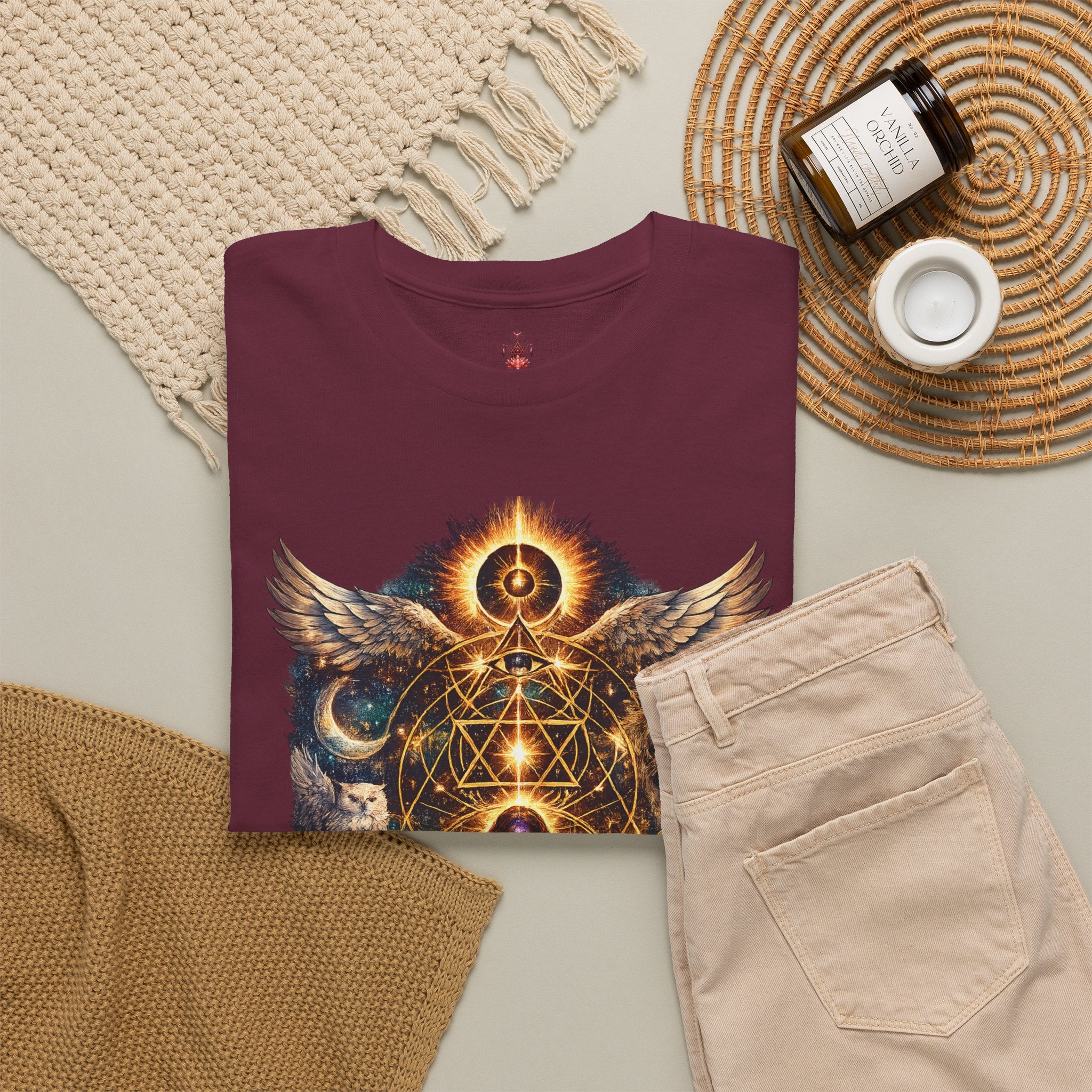 'Anchored, Protected, Guided' Sacred Geometry T-Shirt