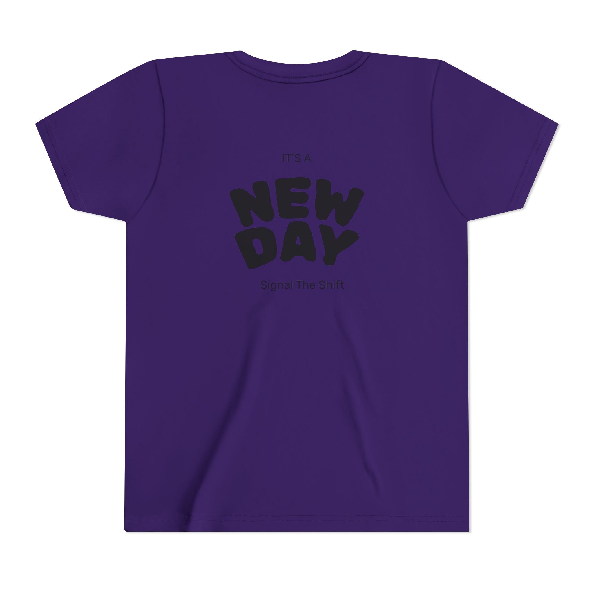 Youth Tee — "Awaken Within" Lotus Front & "It's a New Day" Back Inspirational Shirt
