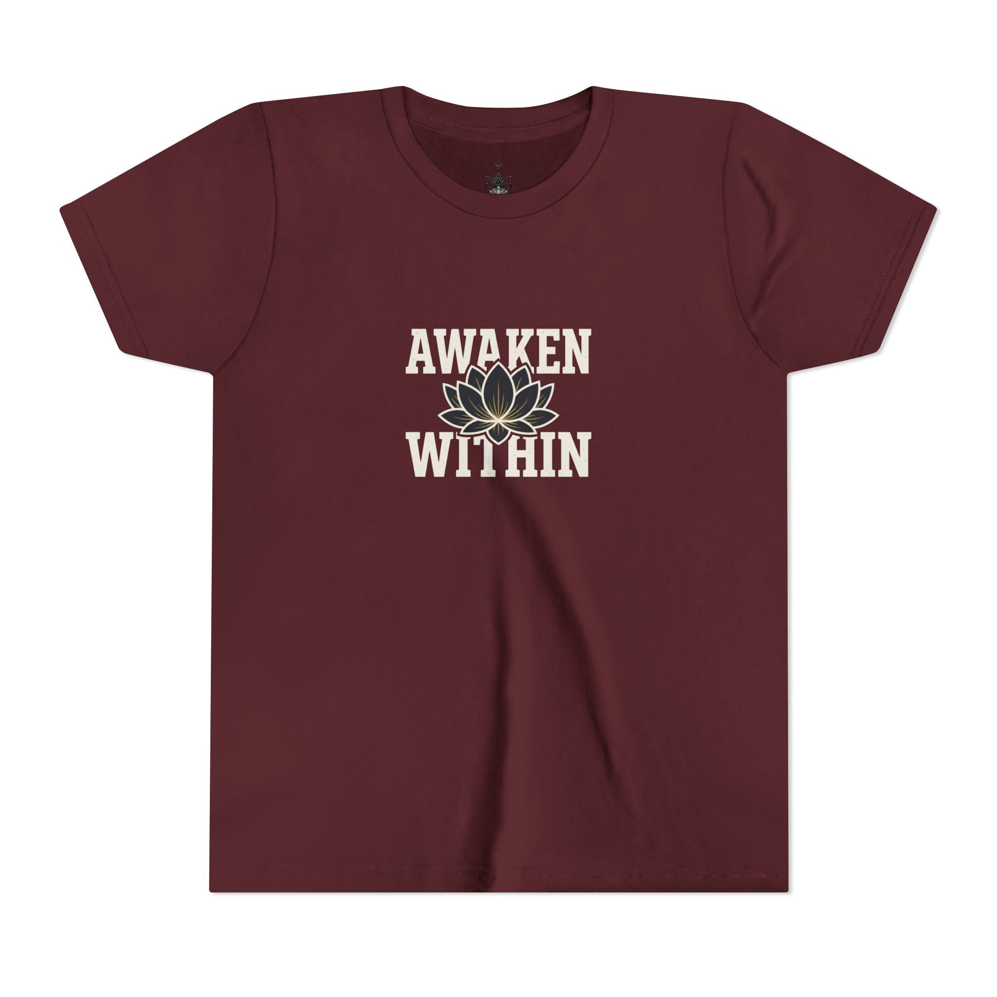 Youth Tee "Awaken Within" Lotus Front & "It's a New Day" Back Inspirational Shirt