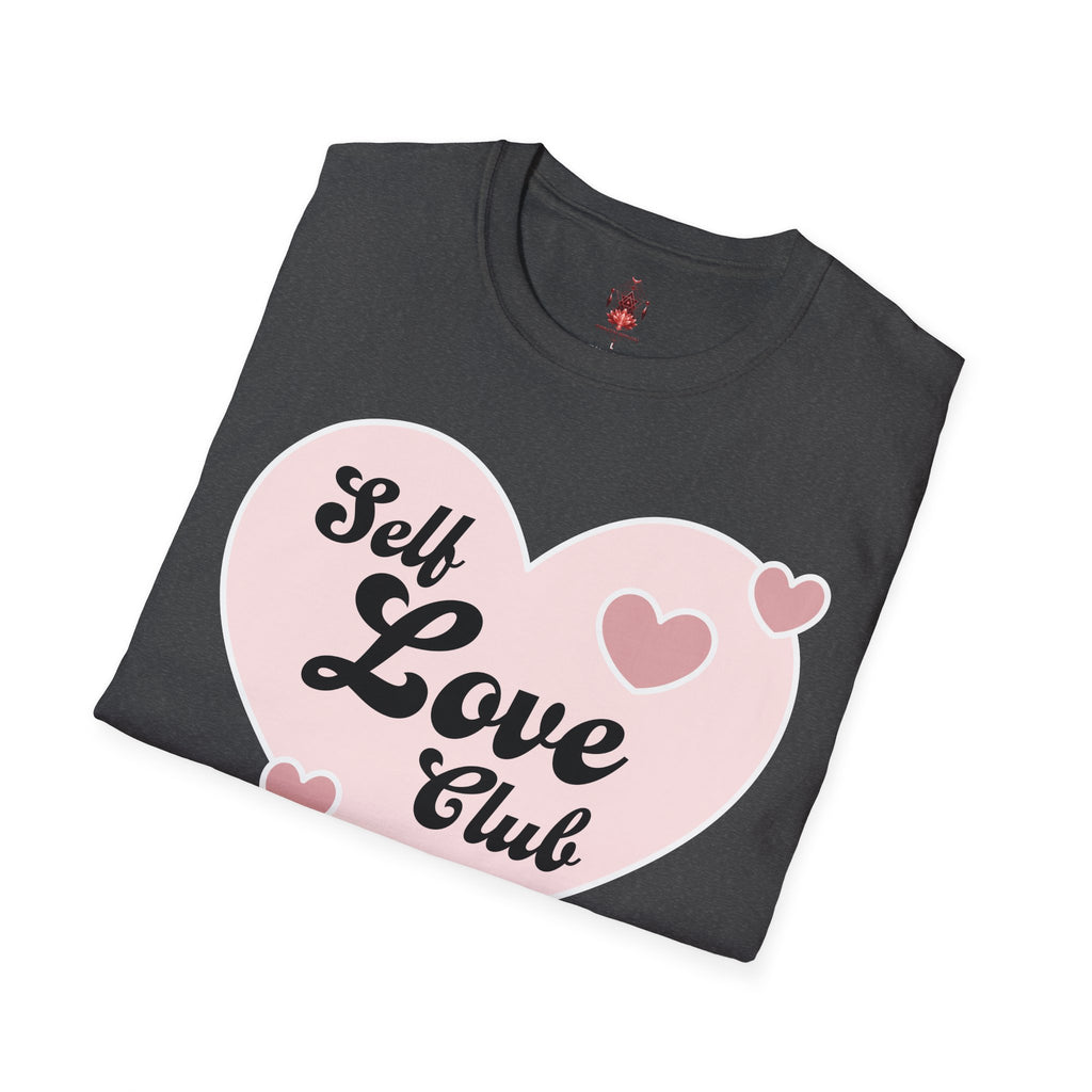 Self Love Club T-Shirt — Pink Heart Graphic Tee