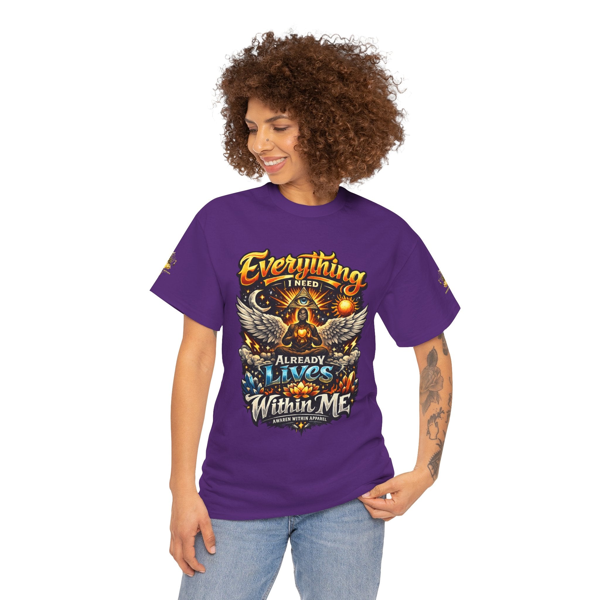 Everything I Need Already Lives Within Me Tee – Inspirational Eagle Graphic T-Shirt - Awaken Within Apparel