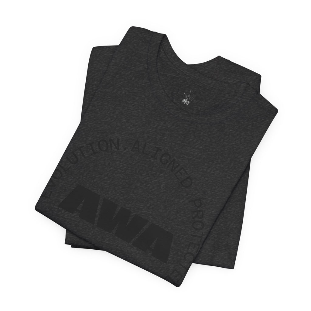 AWA Circle Logo Tee — Minimalist Brand Graphic T-Shirt