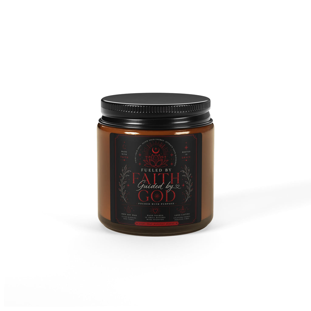 Faith & God Scented Soy Candle — Amber Jar Aromatherapy Candle (Multi-Size)