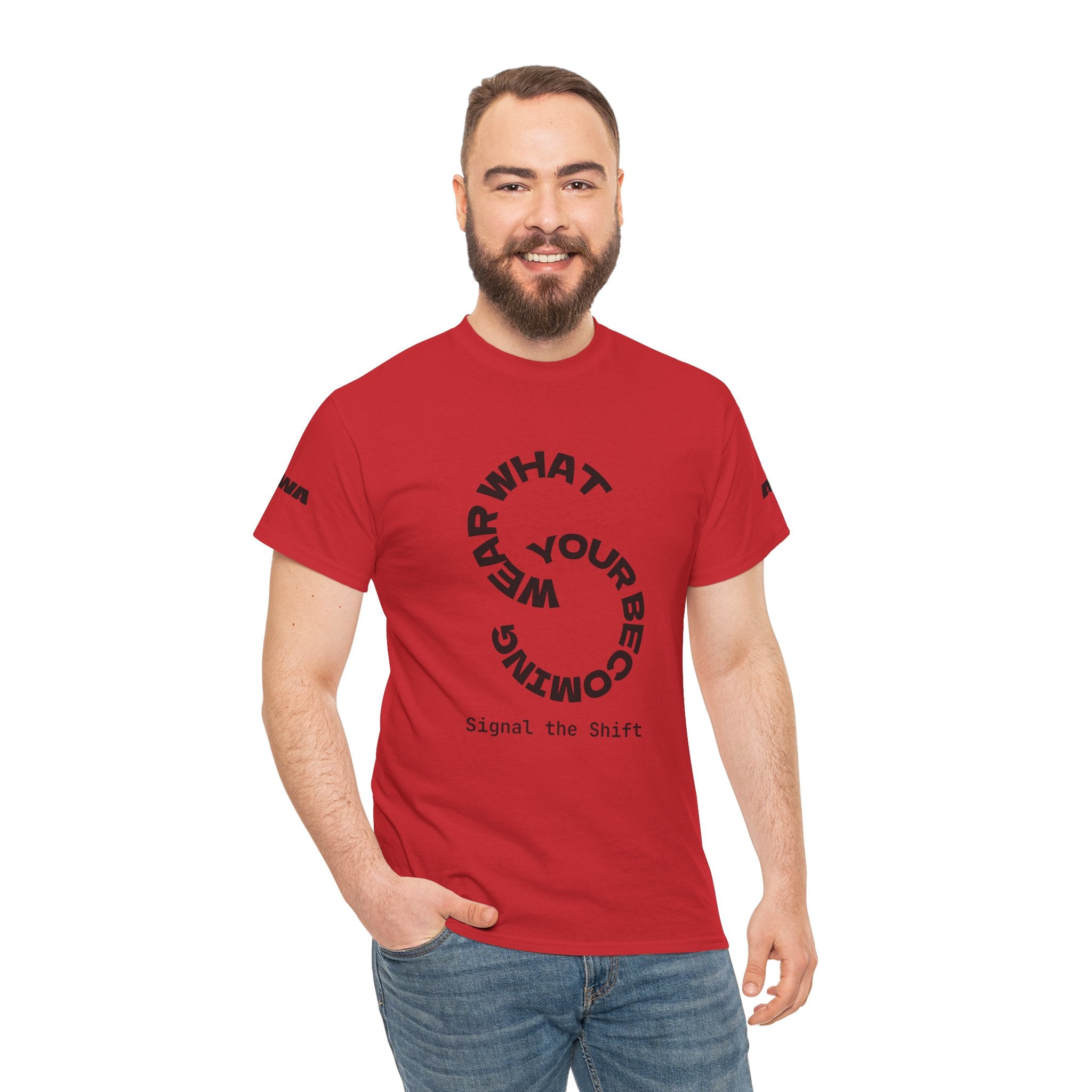 Circular "Wear What You're Becoming" Graphic Tee — Minimal Inspirational T-Shirt
