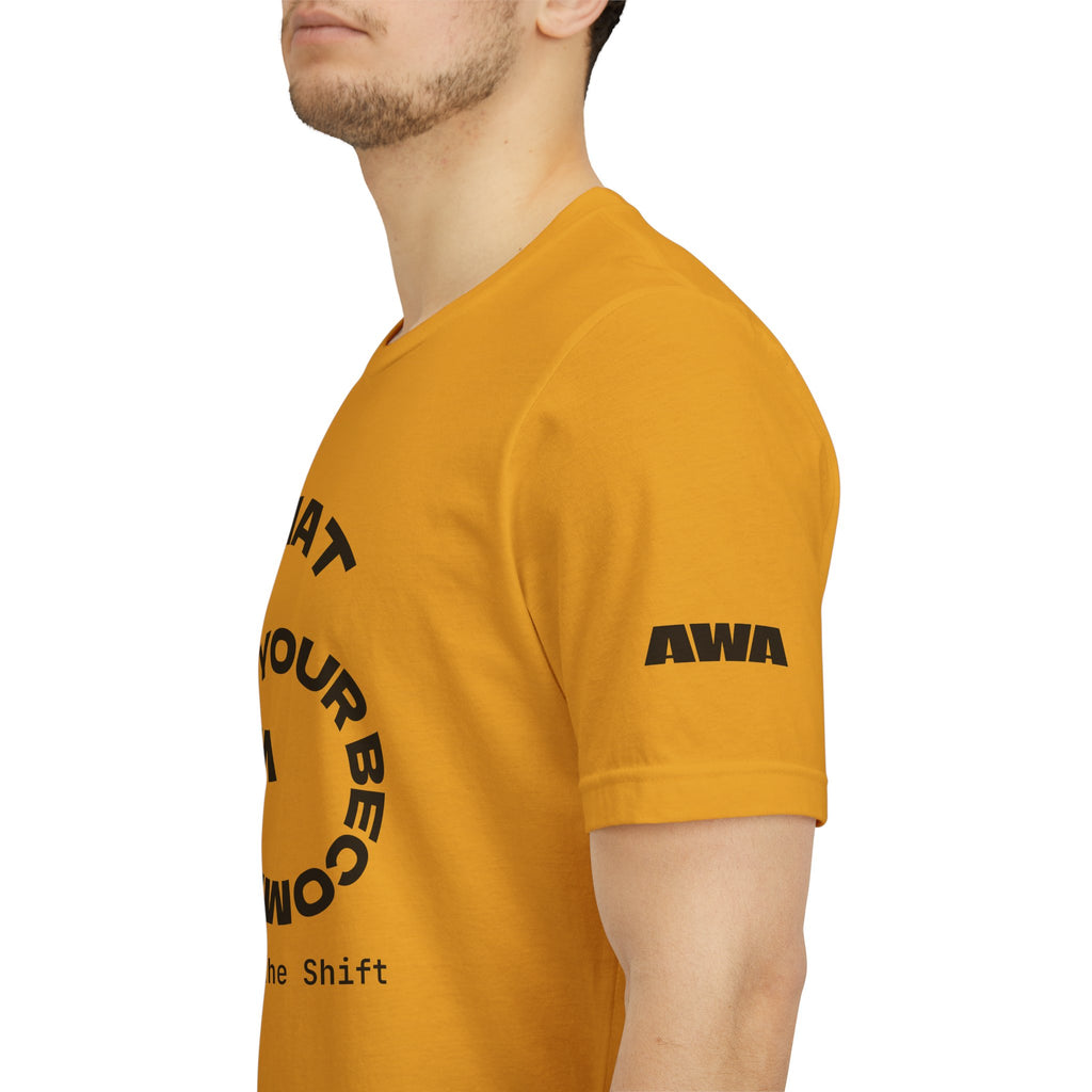 Circular “Wear What You’re Becoming” Tee — Minimal Graphic Short Sleeve