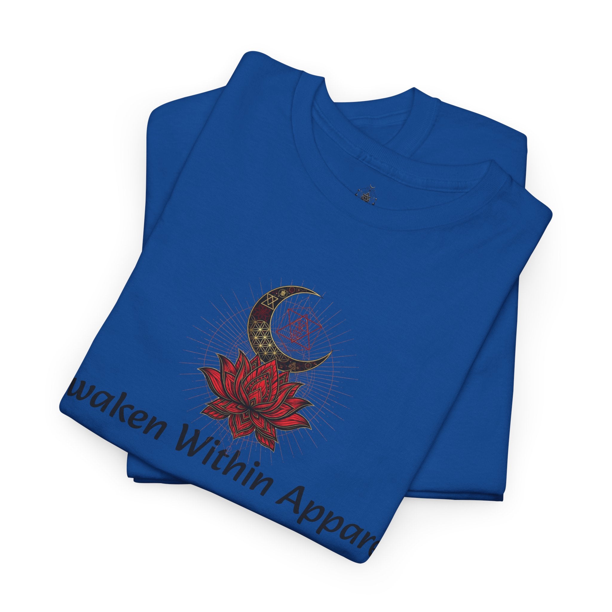 Awaken Within Apparel Tee — Crescent Moon & Sun Spiritual Graphic T-Shirt