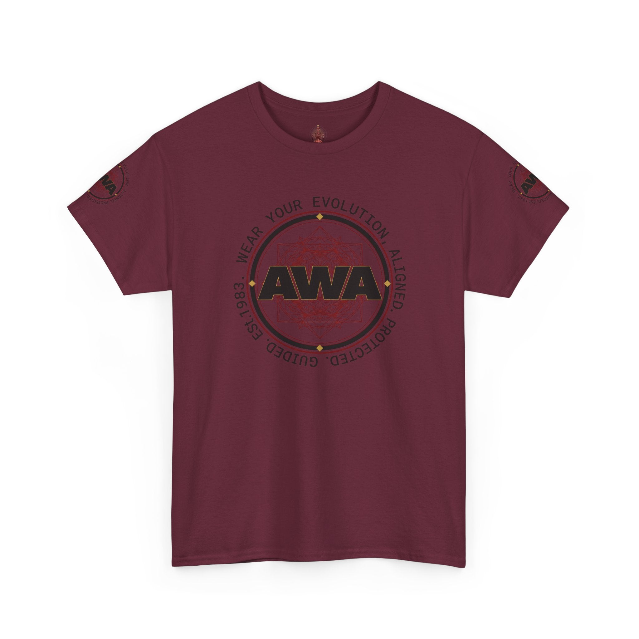AWA Circle Logo Design- Unisex Heavy Cotton Tee