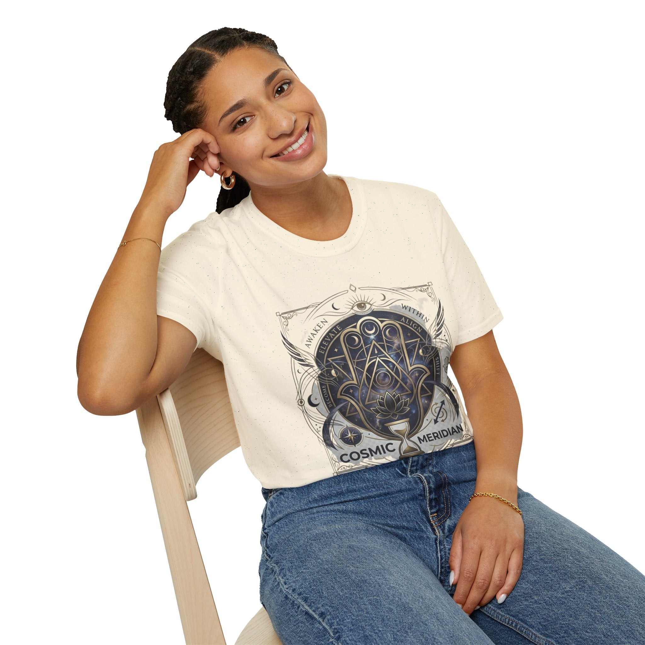 Cosmic Meridian Spiritual Graphic T-Shirt