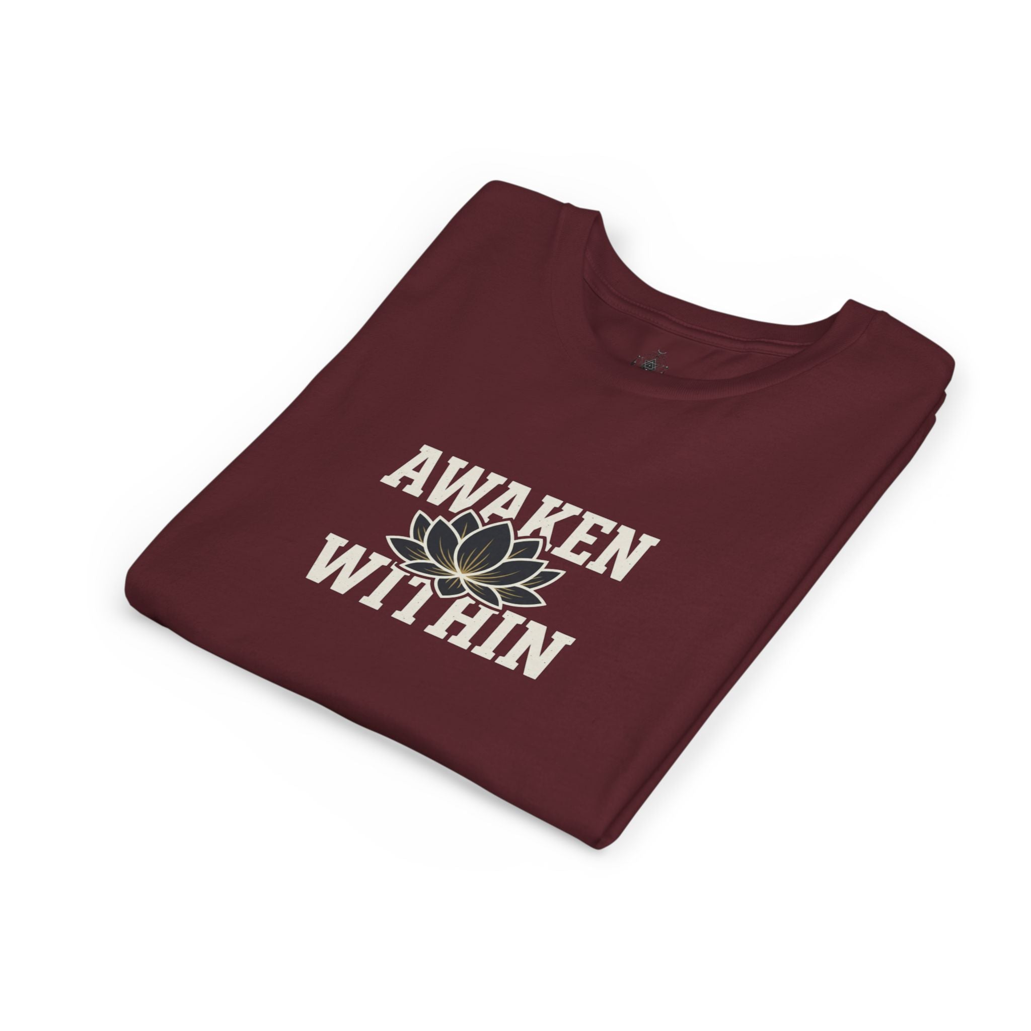 Youth Tee — "Awaken Within" Lotus Front & "It's a New Day" Back Inspirational Shirt