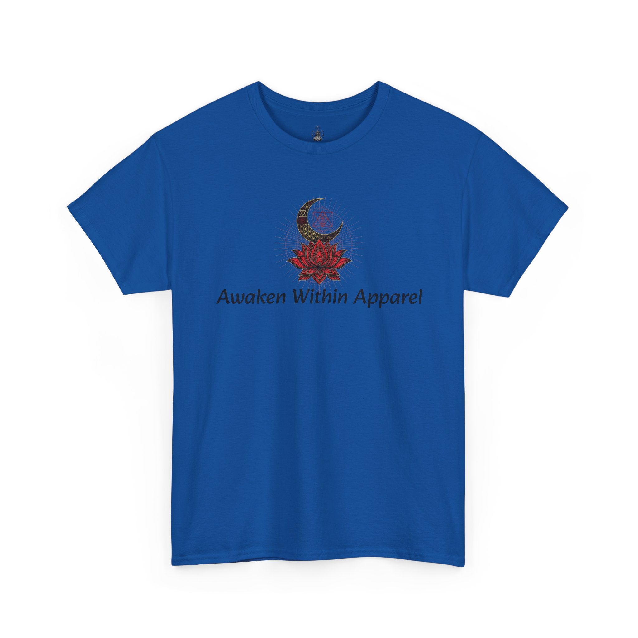 Awaken Within Apparel Tee — Crescent Moon & Sun Spiritual Graphic T-Shirt