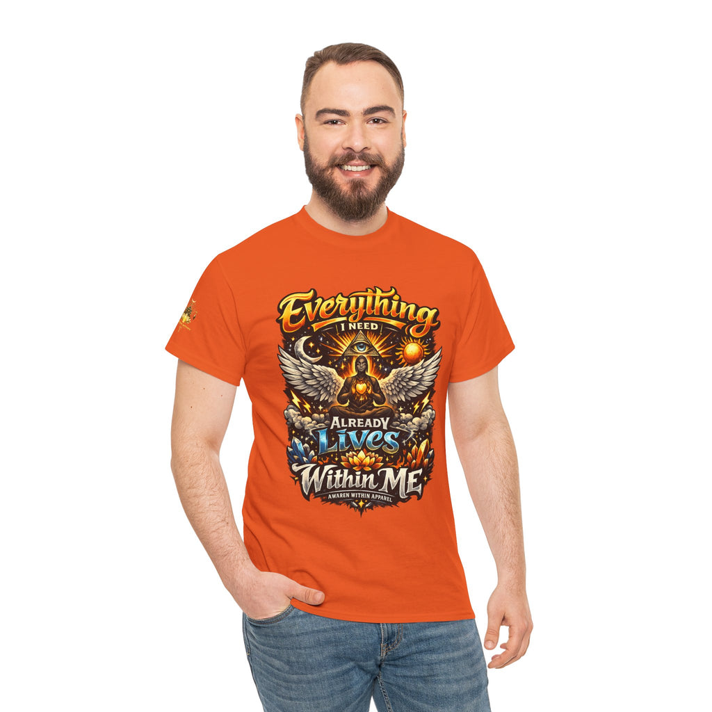 Everything I Need Already Lives Within Me Tee – Inspirational Eagle Graphic T-Shirt - Awaken Within Apparel