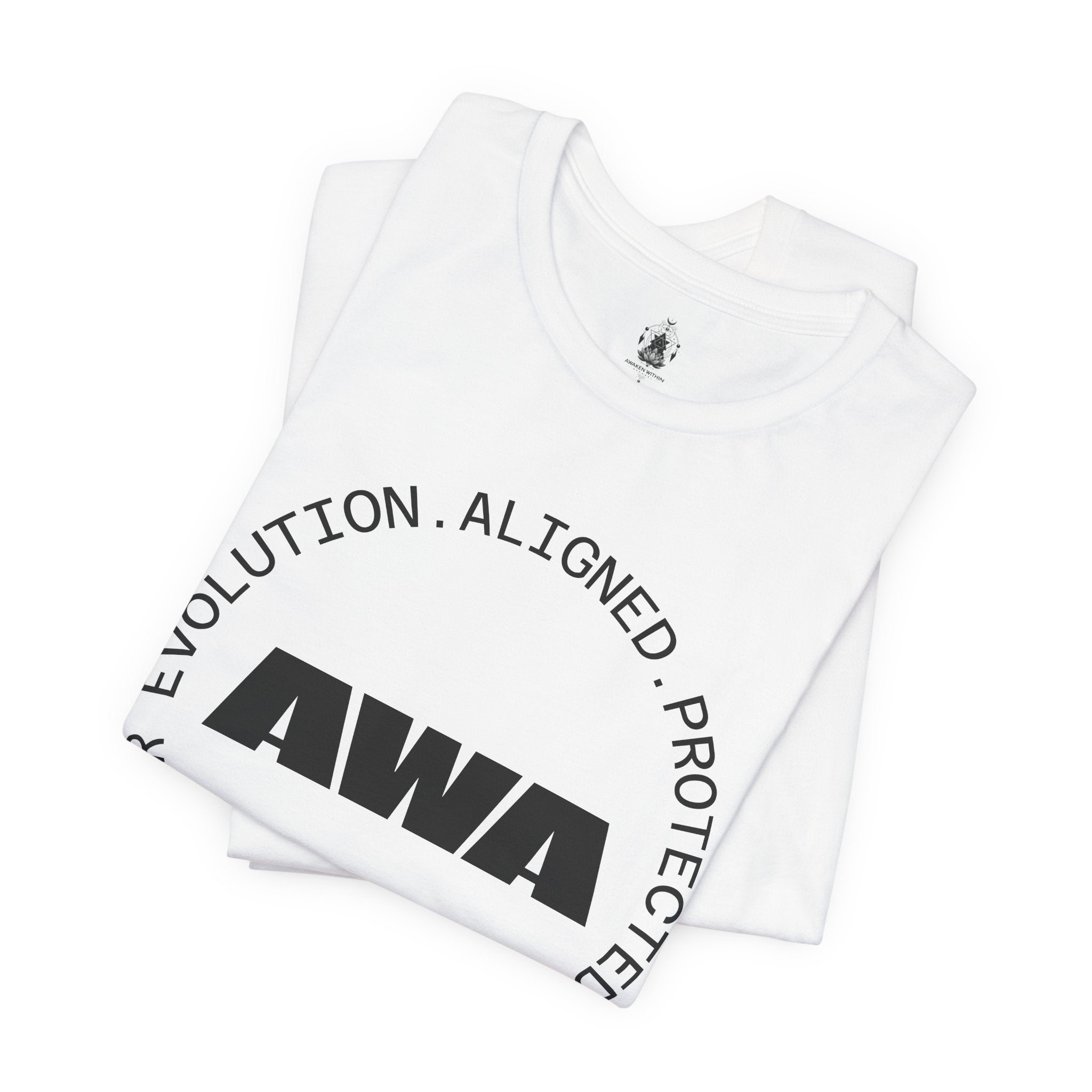 AWA Circle Logo Tee — Minimalist Brand Graphic T-Shirt