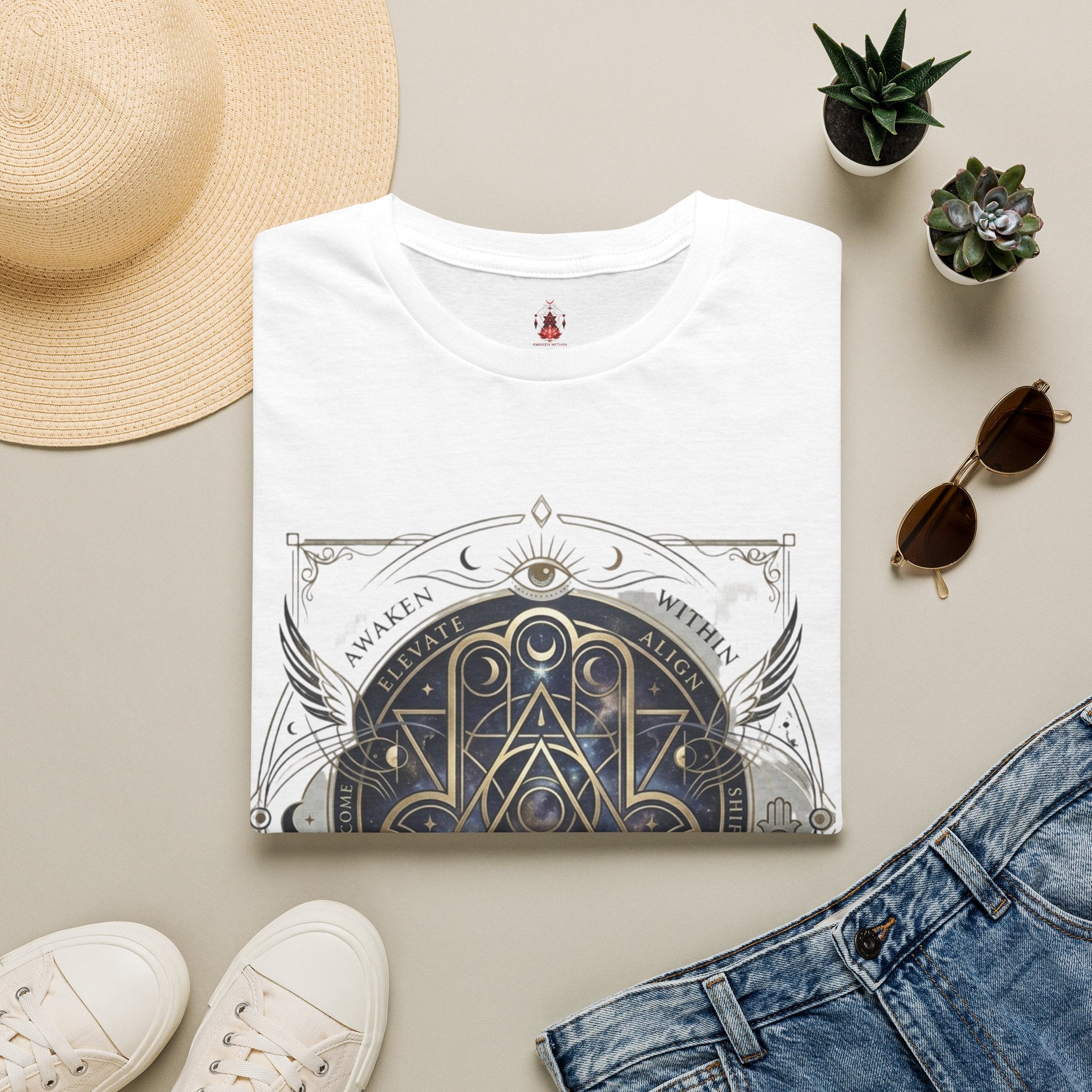Cosmic Meridian Spiritual Graphic T-Shirt