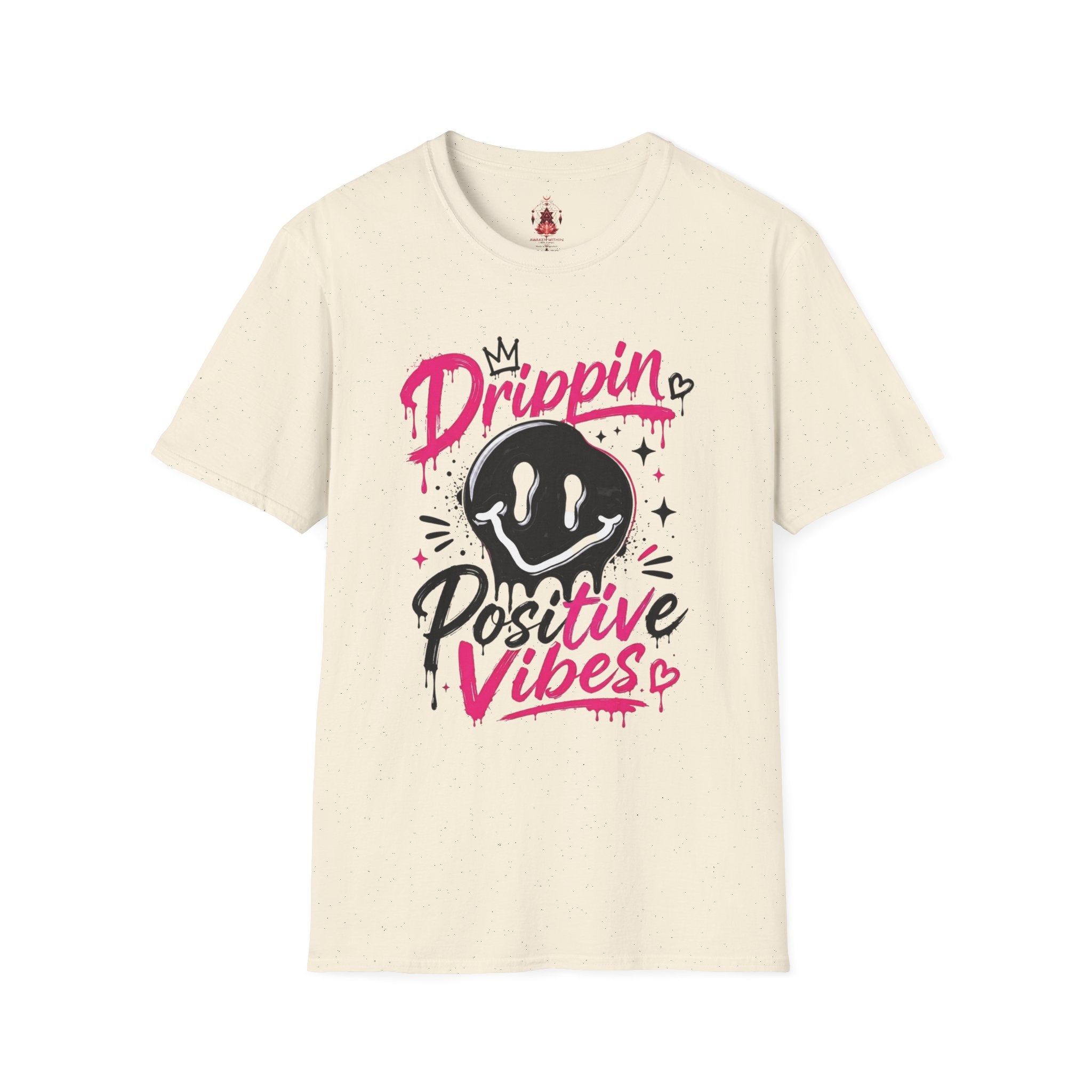 Drippin' Smiley Face Positive Vibes-T-Shirt