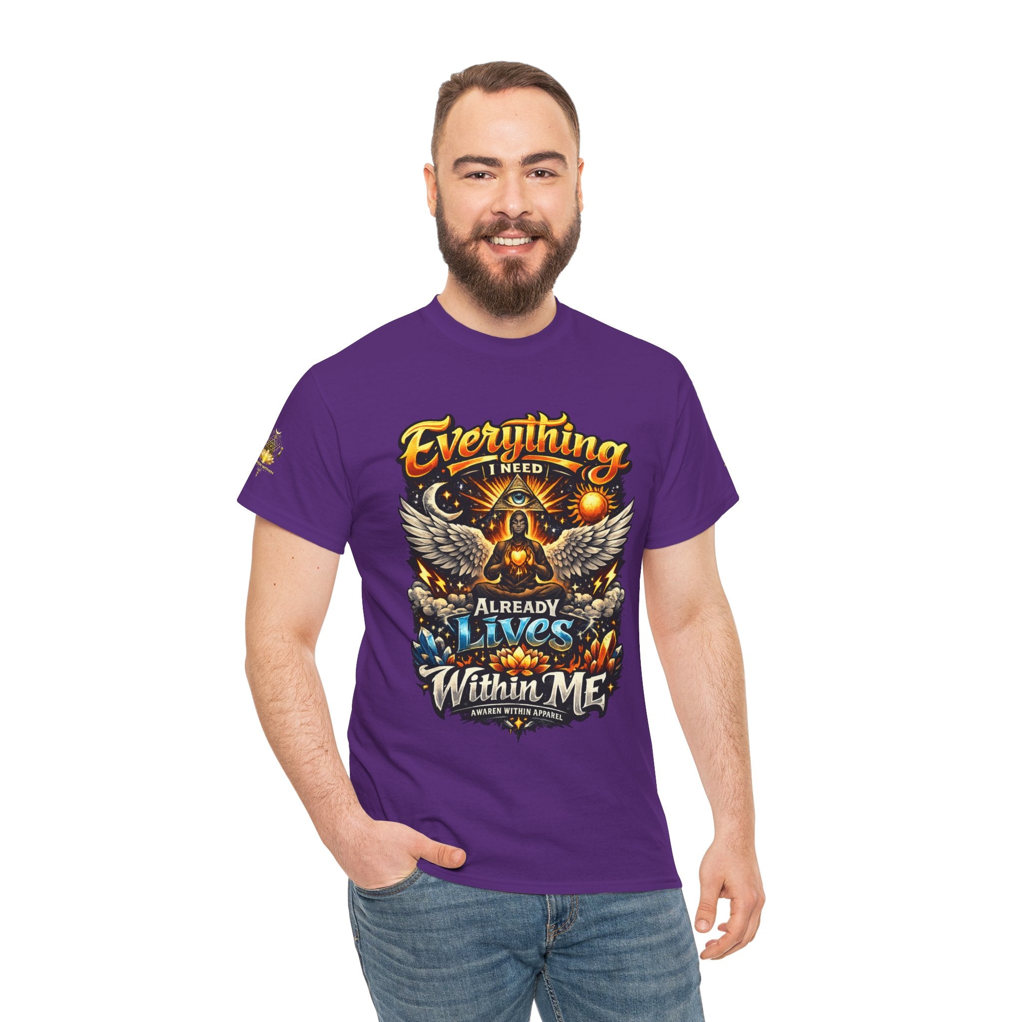Everything I Need Already Lives Within Me Tee – Inspirational Eagle Graphic T-Shirt - Awaken Within Apparel