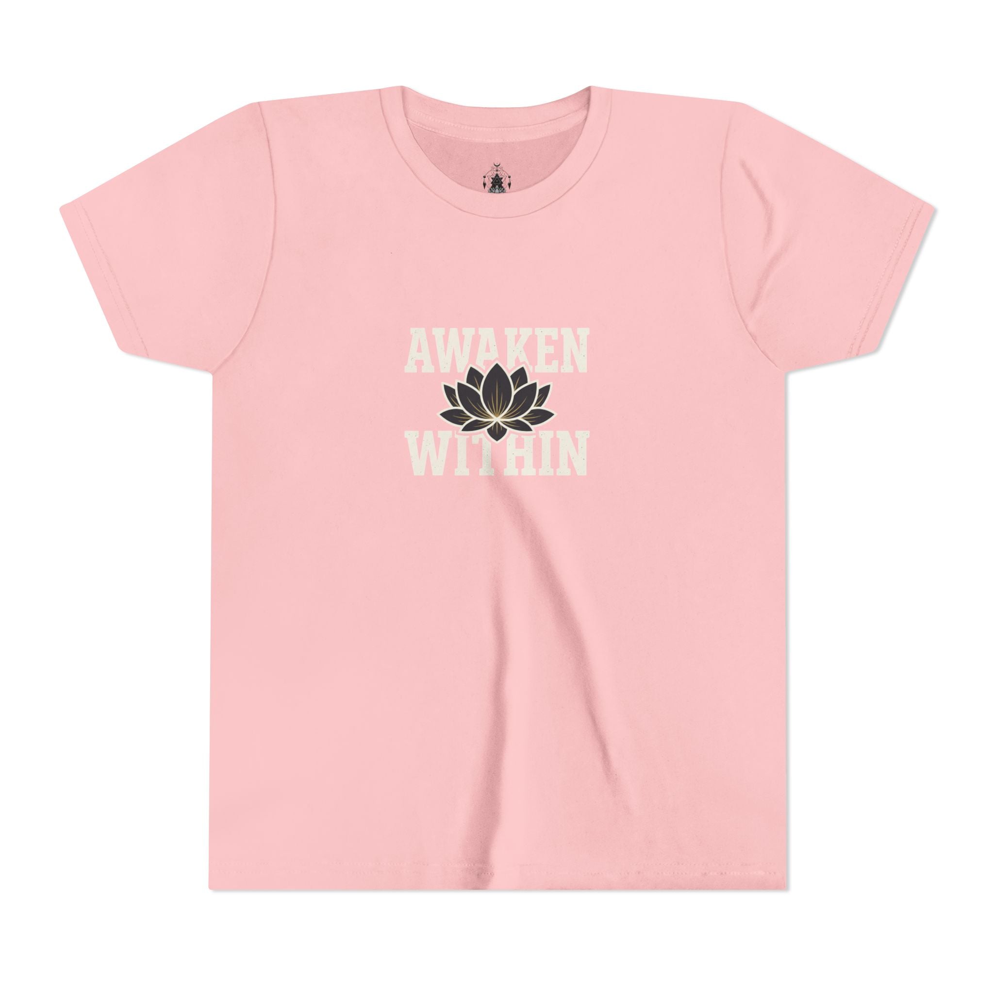 Youth Tee "Awaken Within" Lotus Front & "It's a New Day" Back Inspirational Shirt