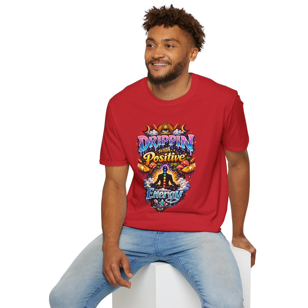 Positive Energy T-Shirt — 'Drippin' with Positive' Psychedelic Graphic Tee