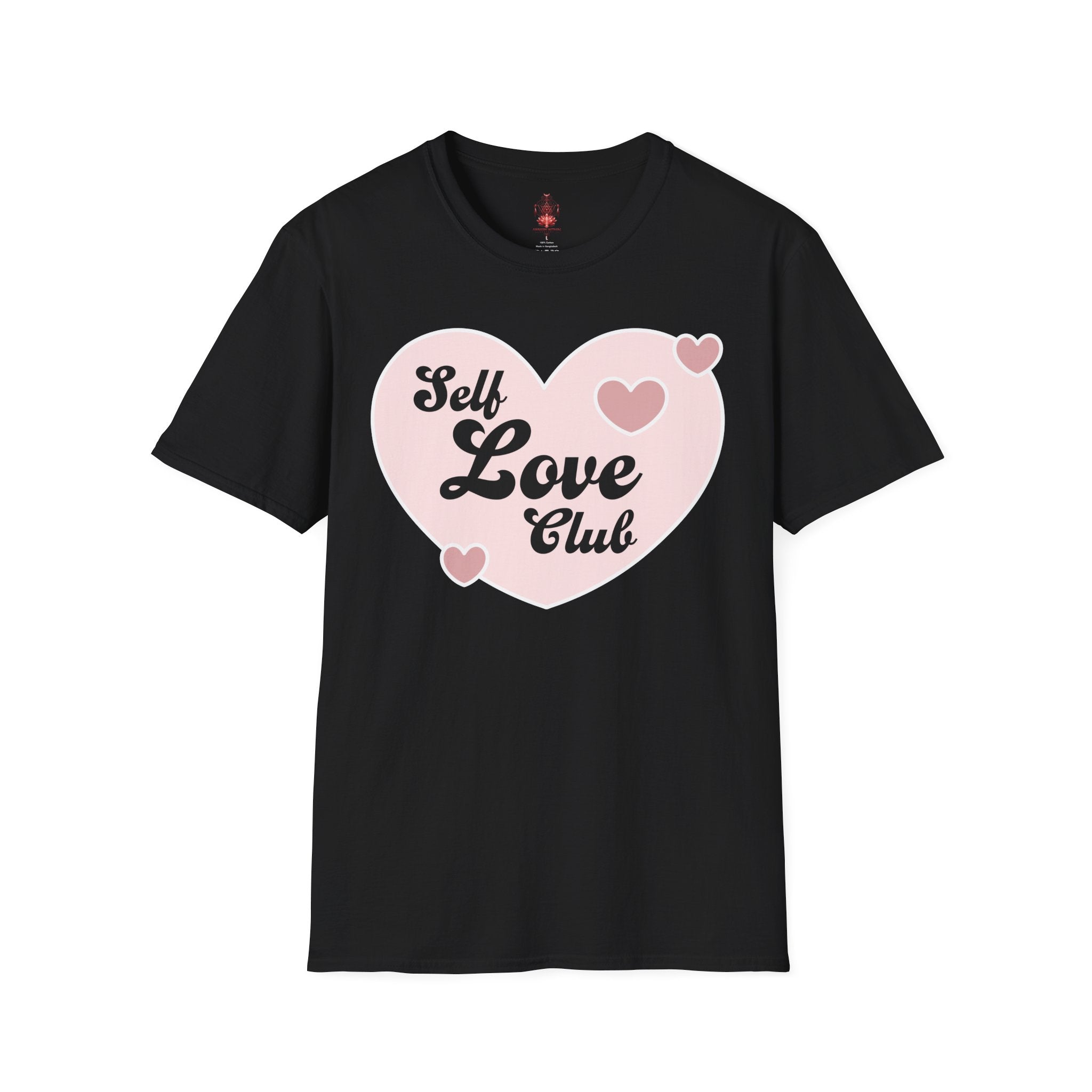 Self Love Club T-Shirt — Pink Heart Graphic Tee