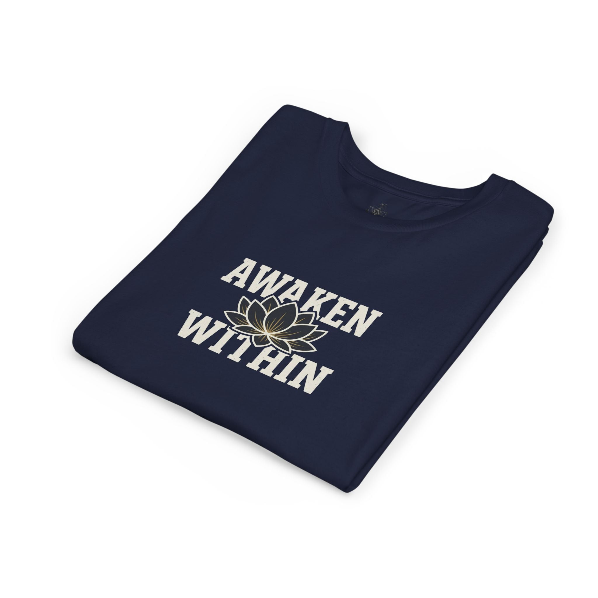 Youth Tee — "Awaken Within" Lotus Front & "It's a New Day" Back Inspirational Shirt