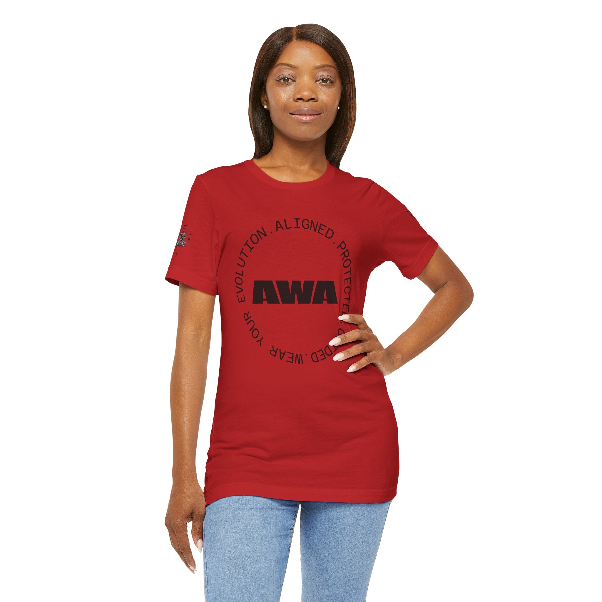 AWA Circle Logo Tee — Minimalist Brand Graphic T-Shirt