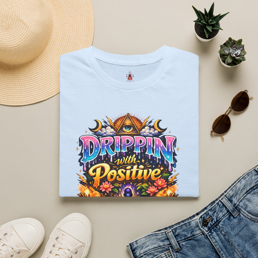 Positive Energy T-Shirt — 'Drippin' with Positive' Psychedelic Graphic Tee