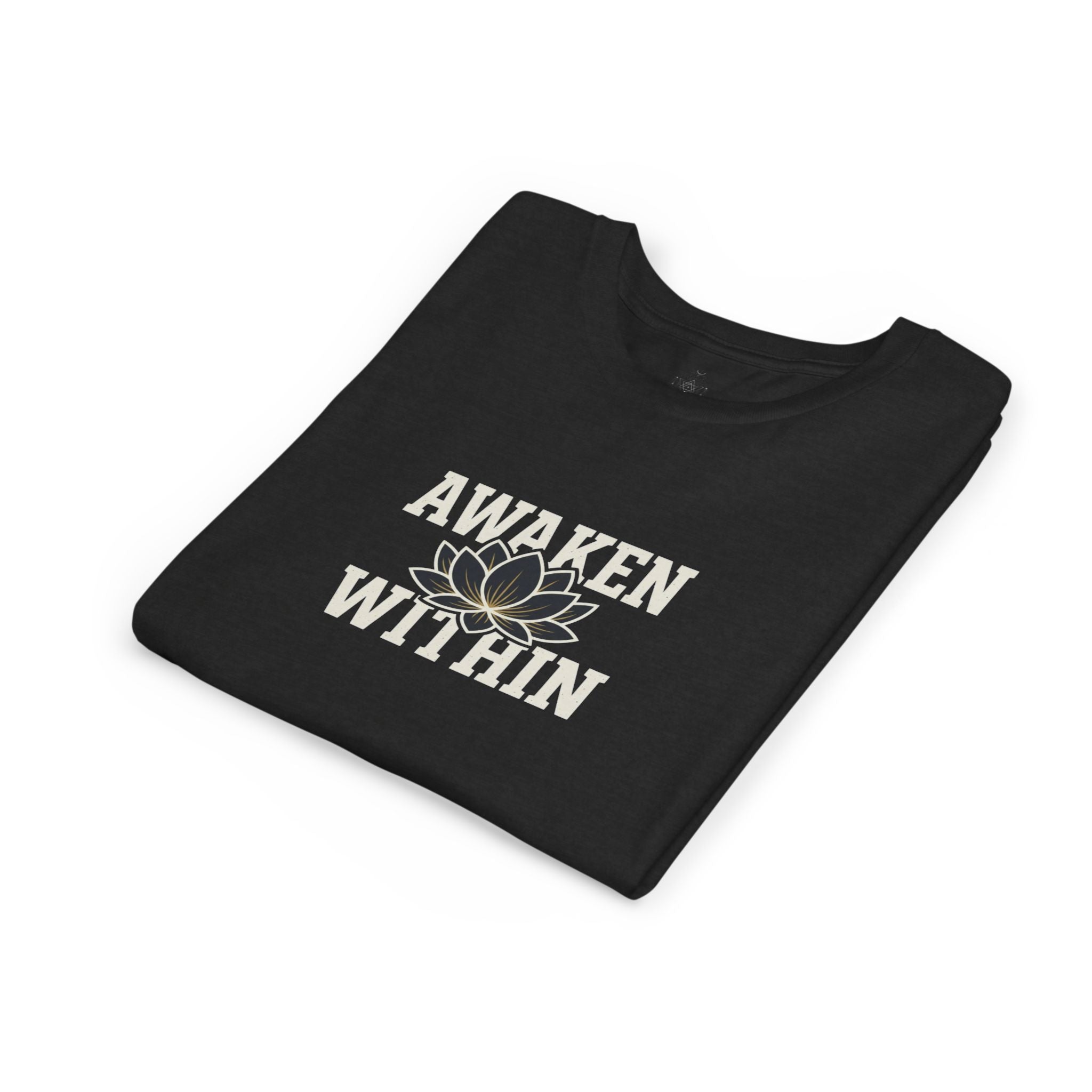 Youth Tee — "Awaken Within" Lotus Front & "It's a New Day" Back Inspirational Shirt