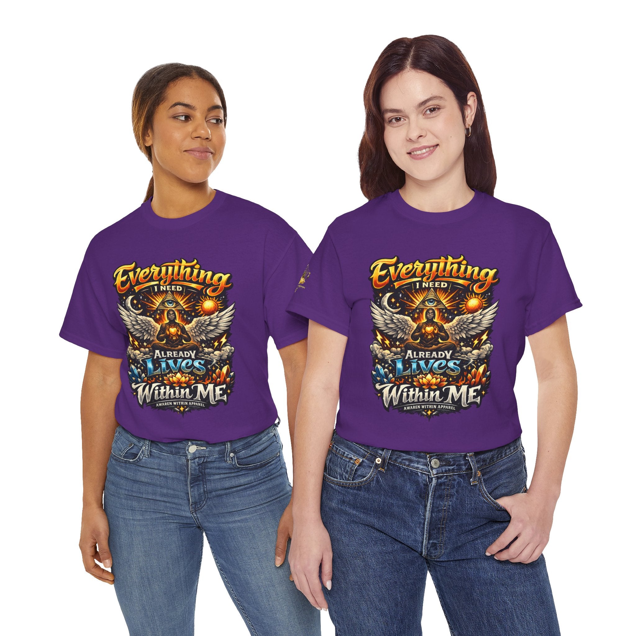 Everything I Need Already Lives Within Me Tee – Inspirational Eagle Graphic T-Shirt - Awaken Within Apparel