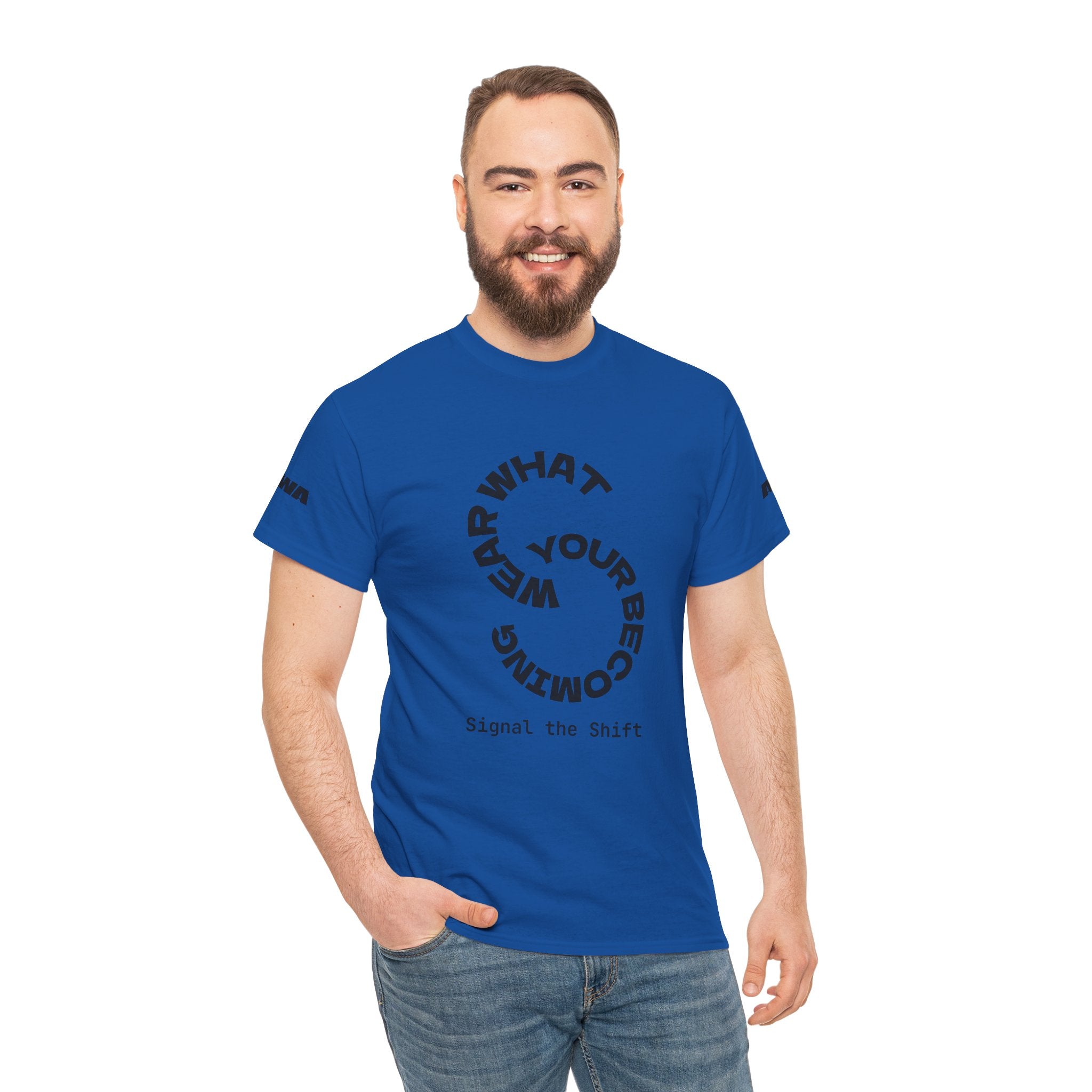 Circular "Wear What You're Becoming" Graphic Tee — Minimal Inspirational T-Shirt