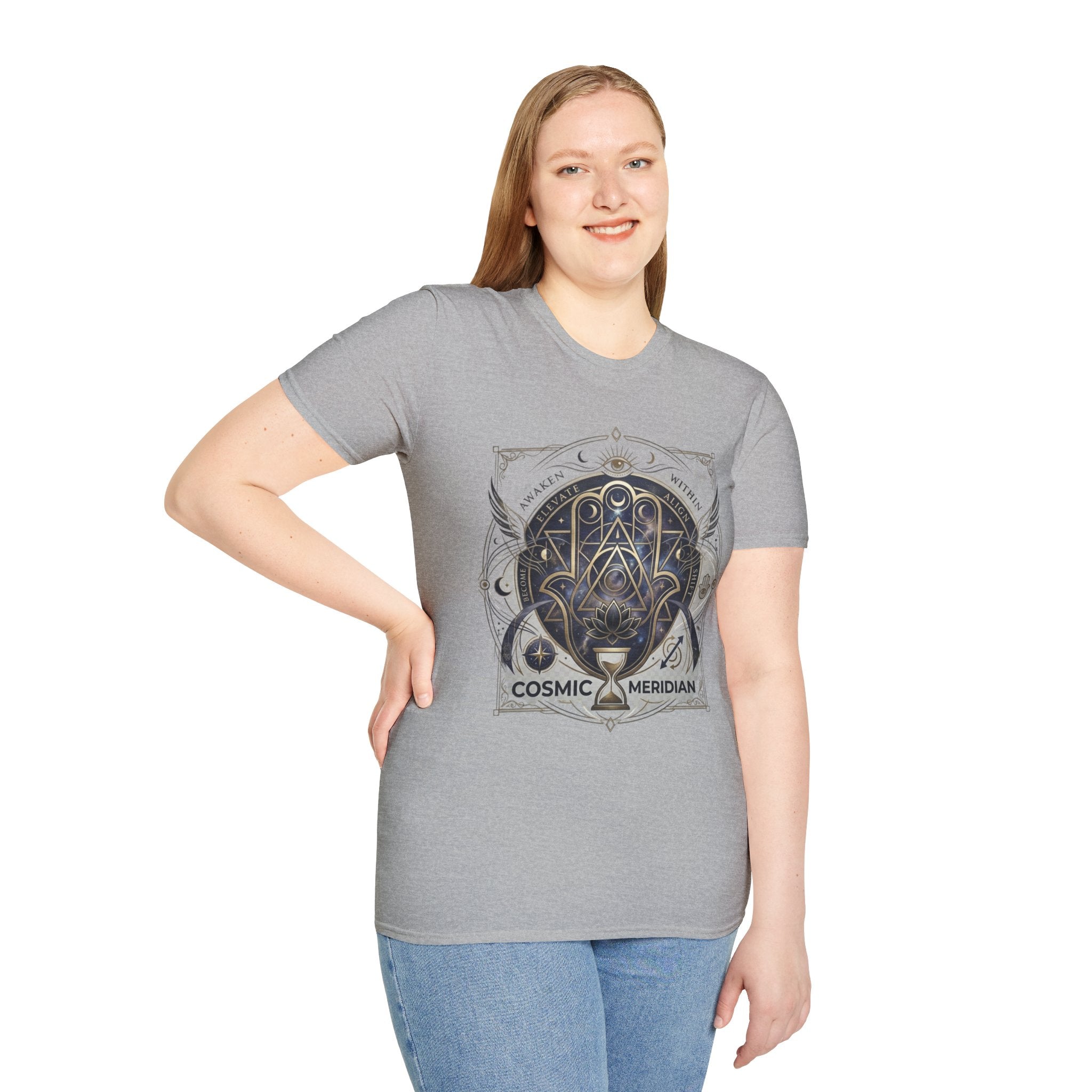 Cosmic Meridian Spiritual Graphic T-Shirt
