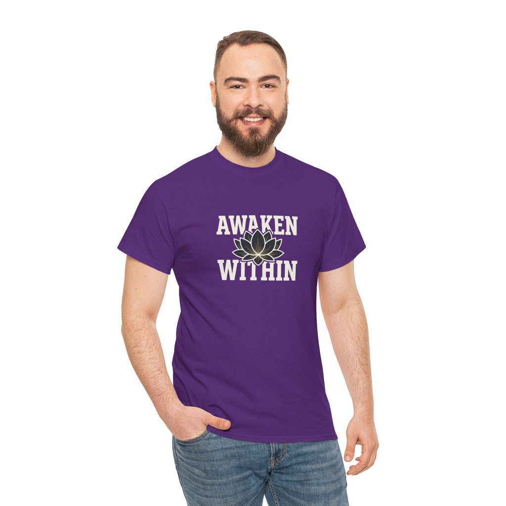Awaken Within Lotus Tee — Spiritual Yoga Shirt