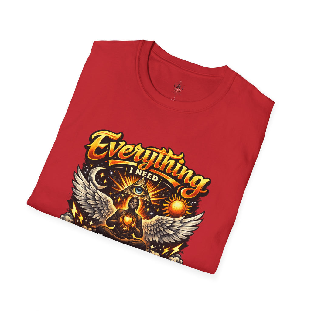 Spiritual Graphic T-Shirt — "Everything I Need Already Lives Within Me" - Awaken Within Apparel