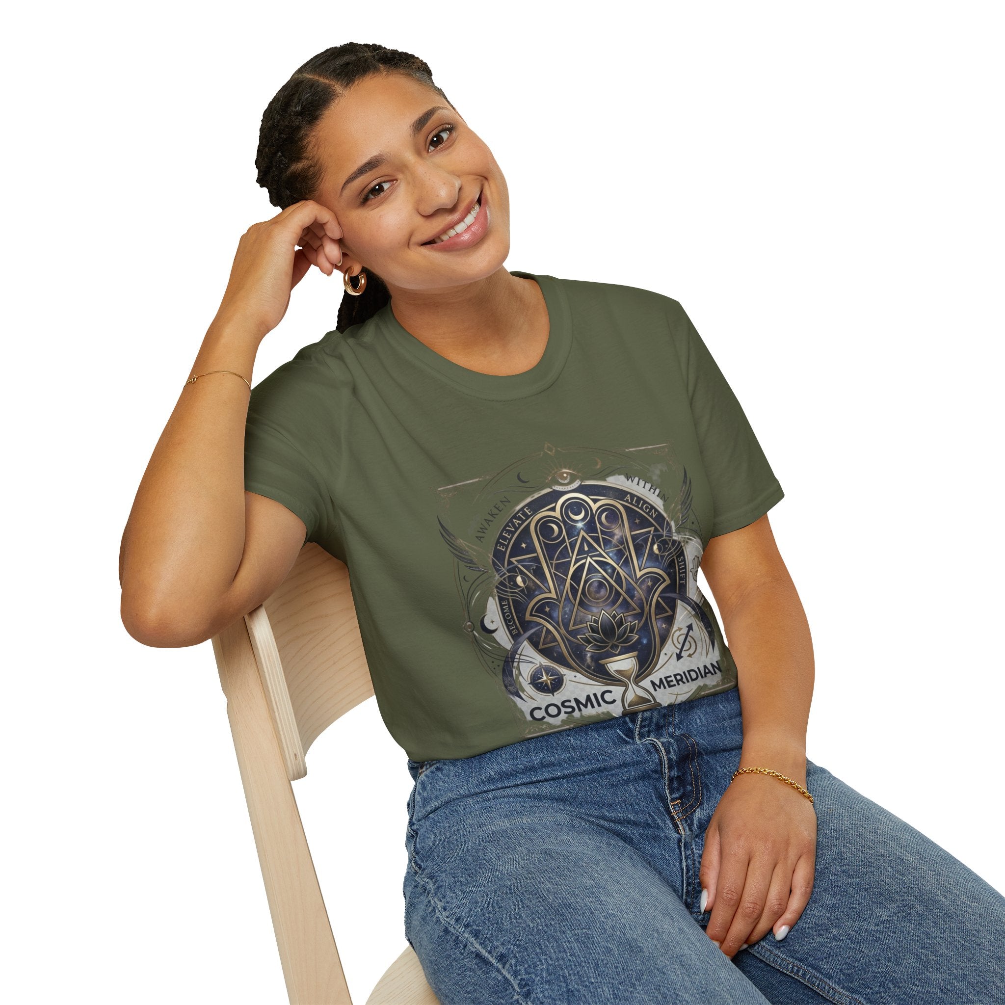 Cosmic Meridian Spiritual Graphic T-Shirt