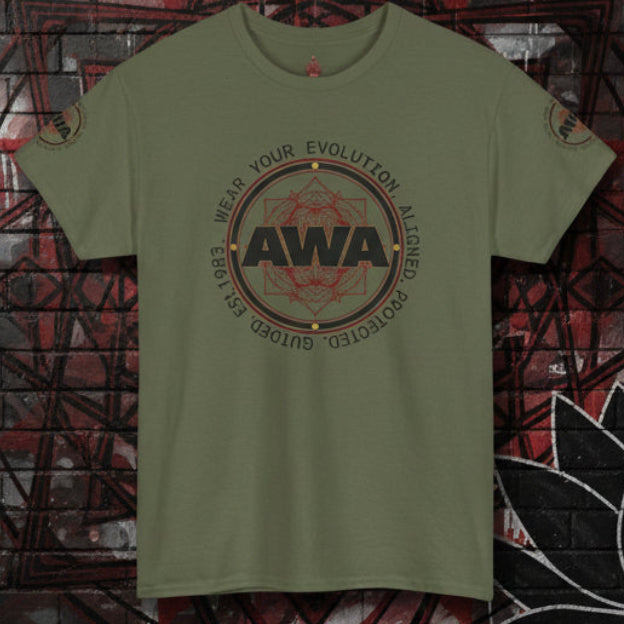 AWA Circle Logo Design- Unisex Heavy Cotton Tee