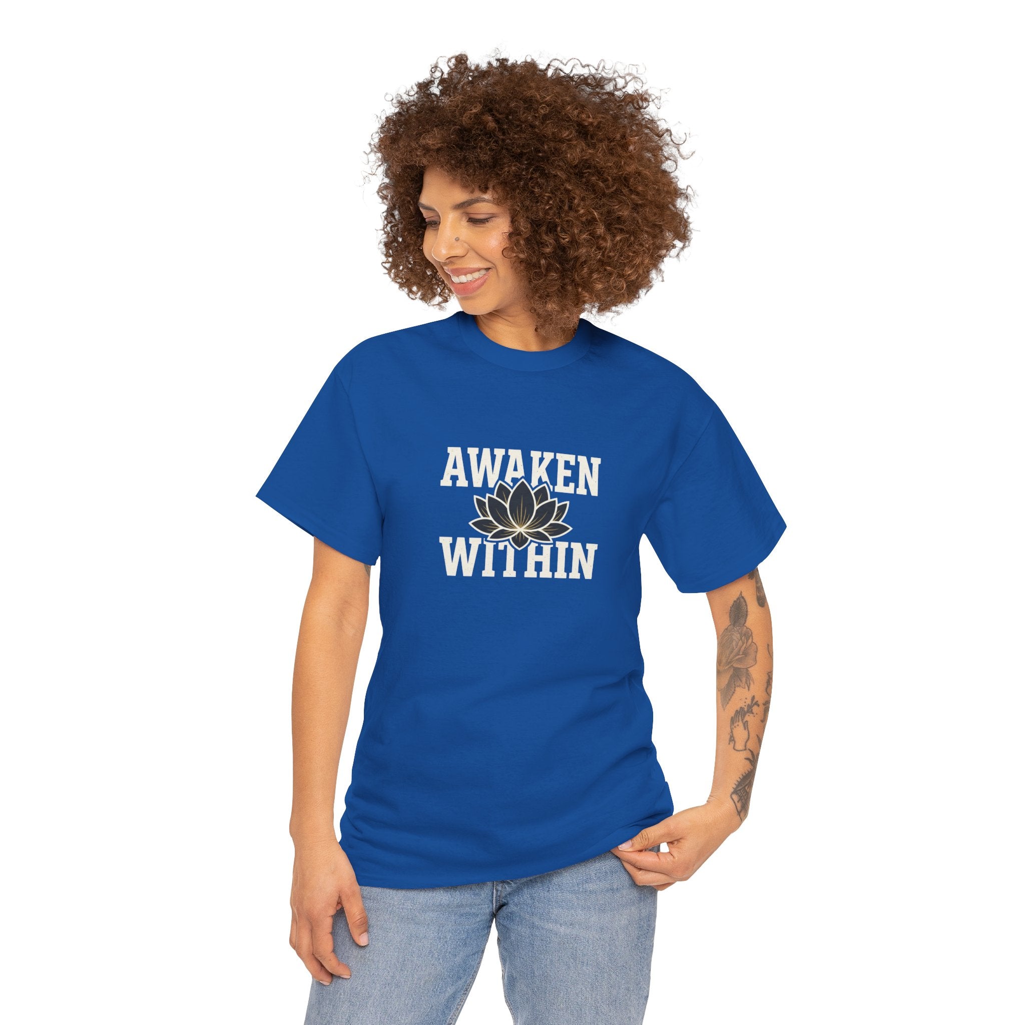 Awaken Within Lotus Tee — Spiritual Yoga Shirt