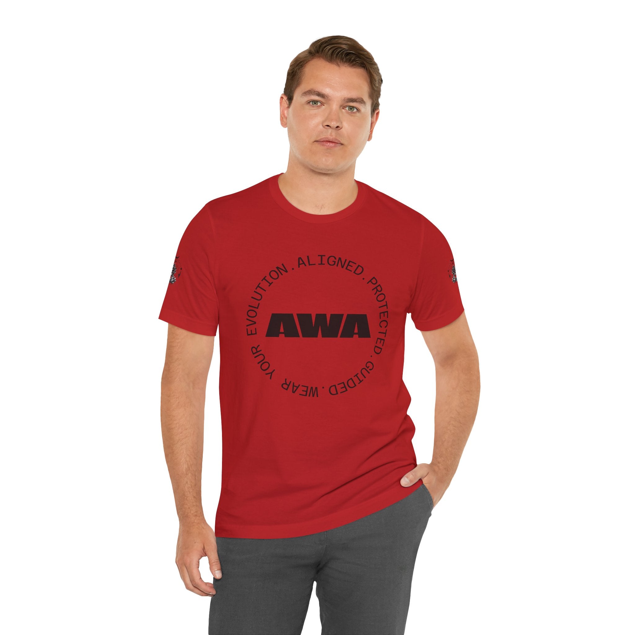 AWA Circle Logo Tee — Minimalist Brand Graphic T-Shirt