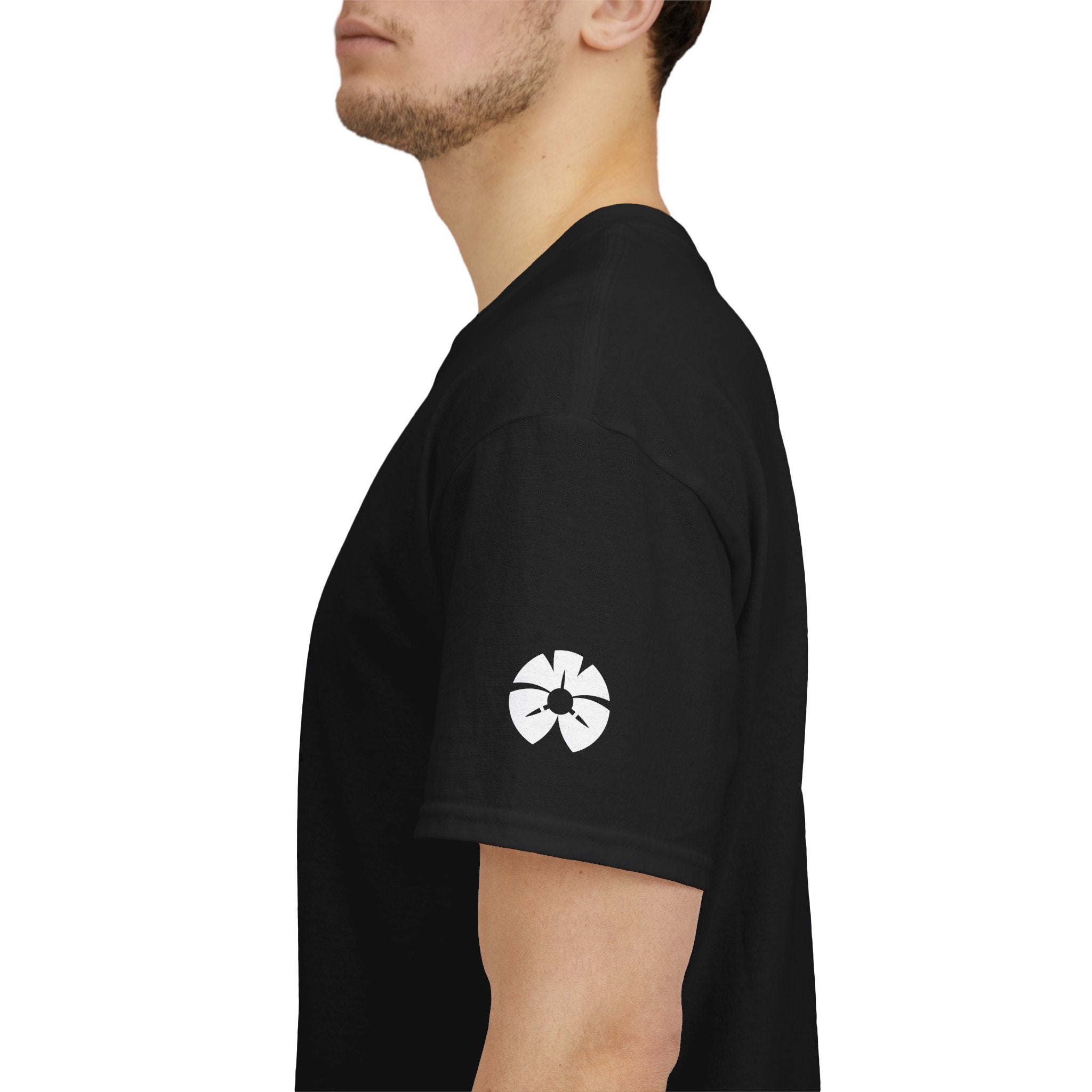 AWA Circle Logo Tee — Bold Black Graphic T‑Shirt with 'AWA' Emblem