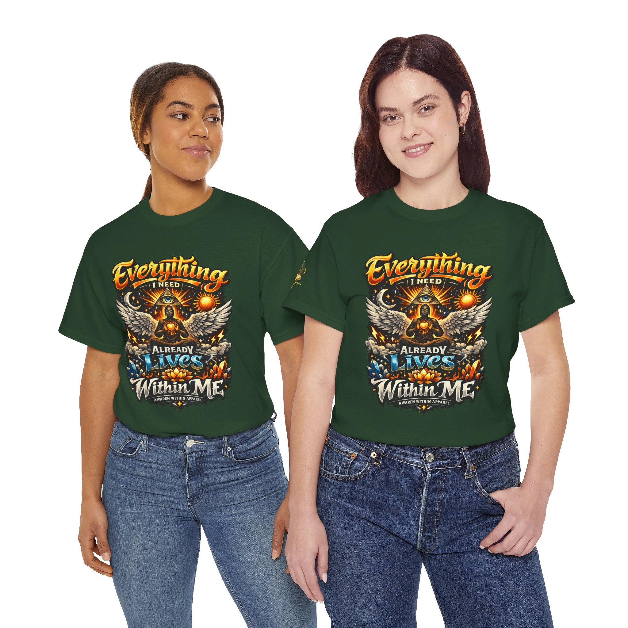 Everything I Need Already Lives Within Me Tee – Inspirational Eagle Graphic T-Shirt - Awaken Within Apparel