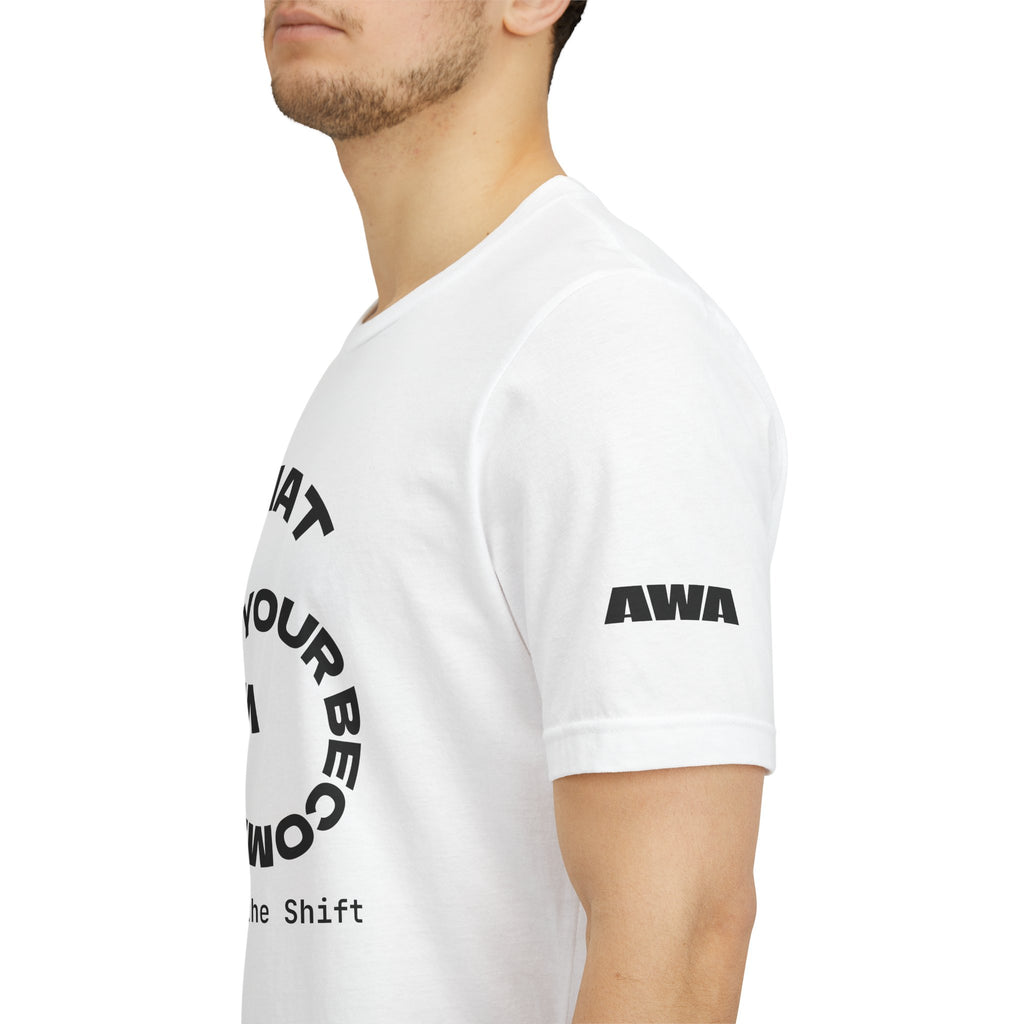Circular “Wear What You’re Becoming” Tee — Minimal Graphic Short Sleeve