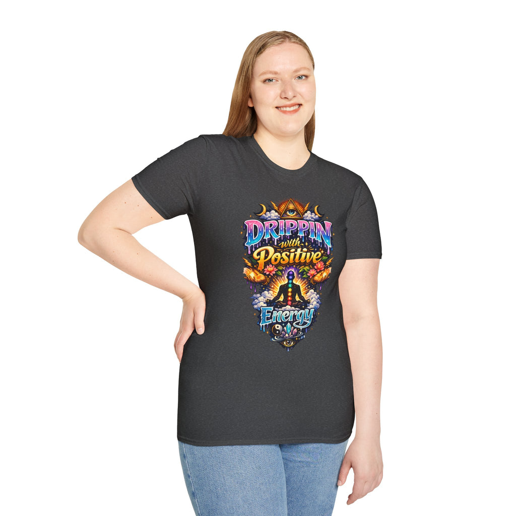 Positive Energy T-Shirt — 'Drippin' with Positive' Psychedelic Graphic Tee