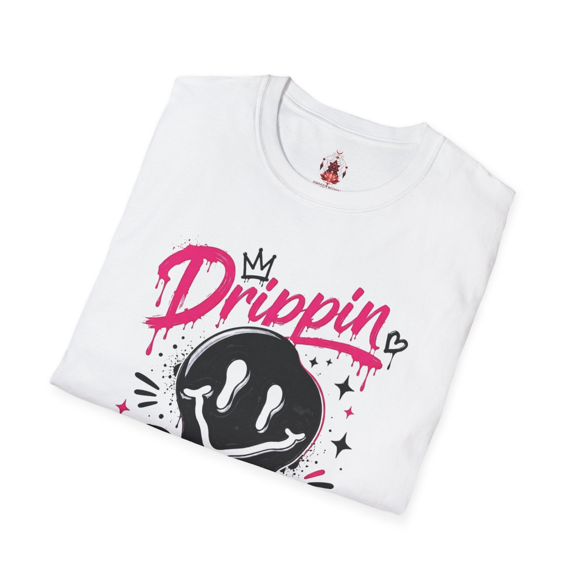 Drippin' Smiley Face Positive Vibes-T-Shirt