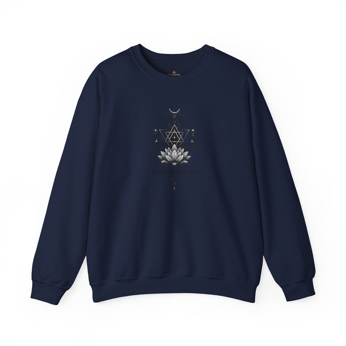 Lotus & Geometric Spiritual Crewneck Sweatshirt