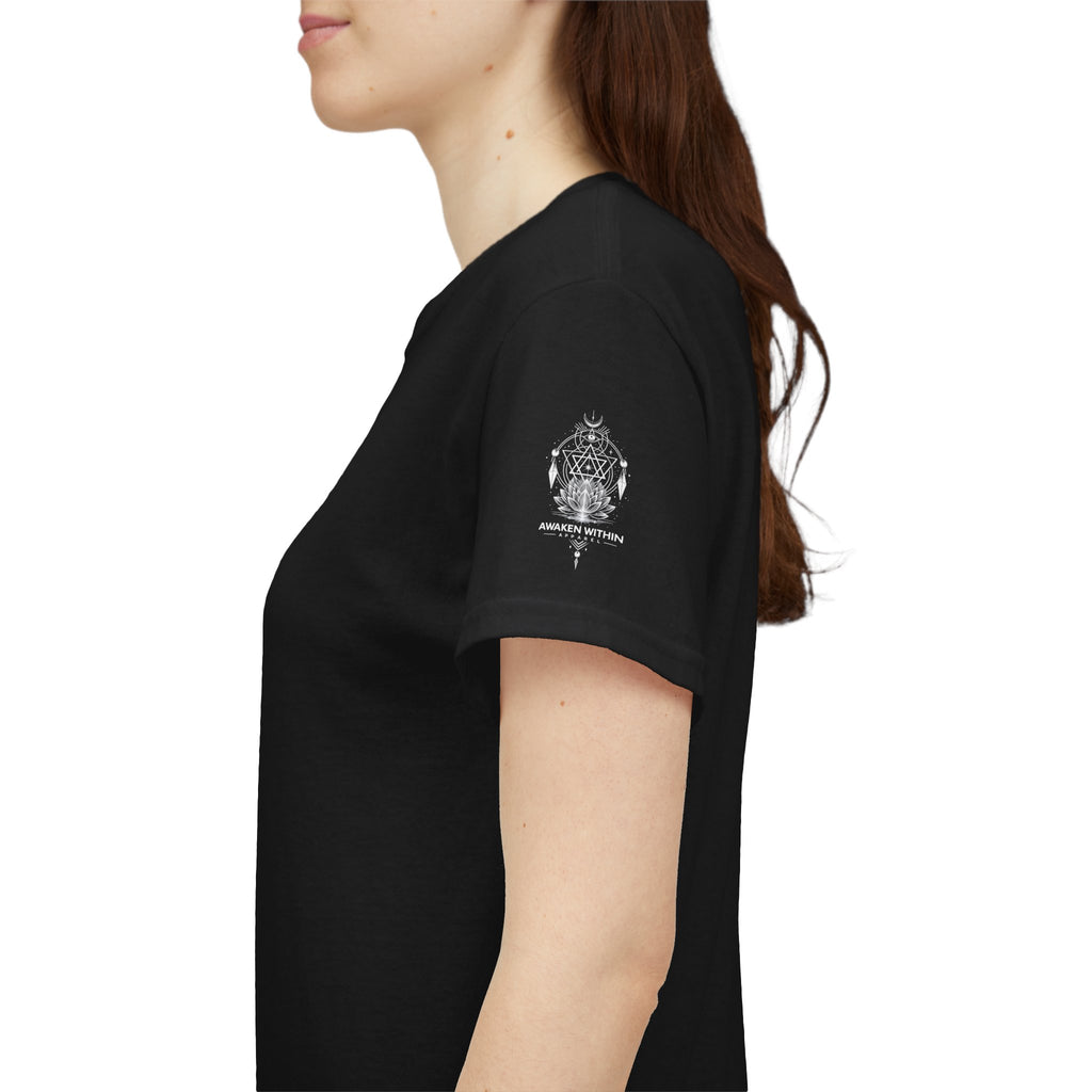 'Awaken Within' Spiritual Lotus Sacred Geometry T-Shirt