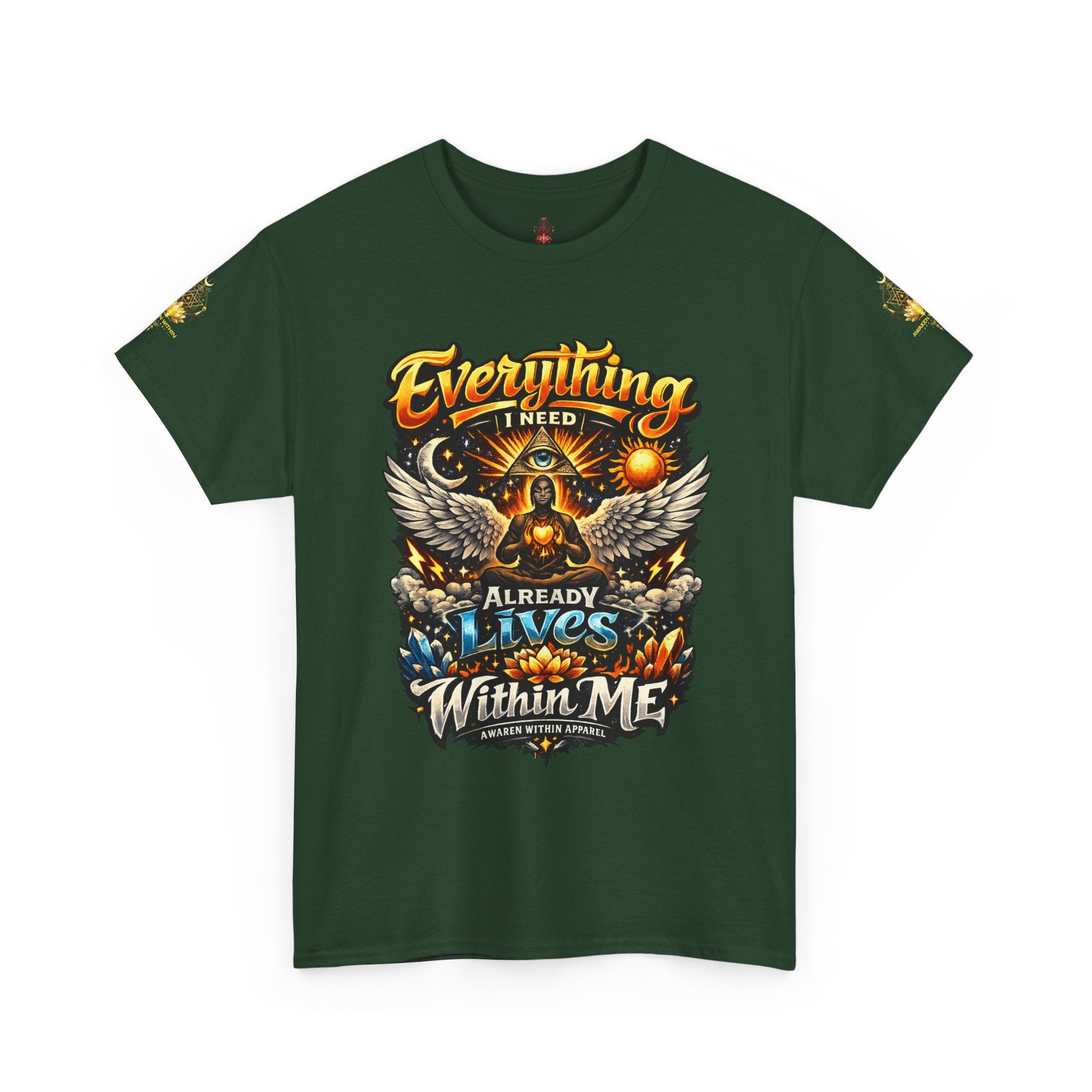 Everything I Need Already Lives Within Me Tee – Inspirational Eagle Graphic T-Shirt - Awaken Within Apparel