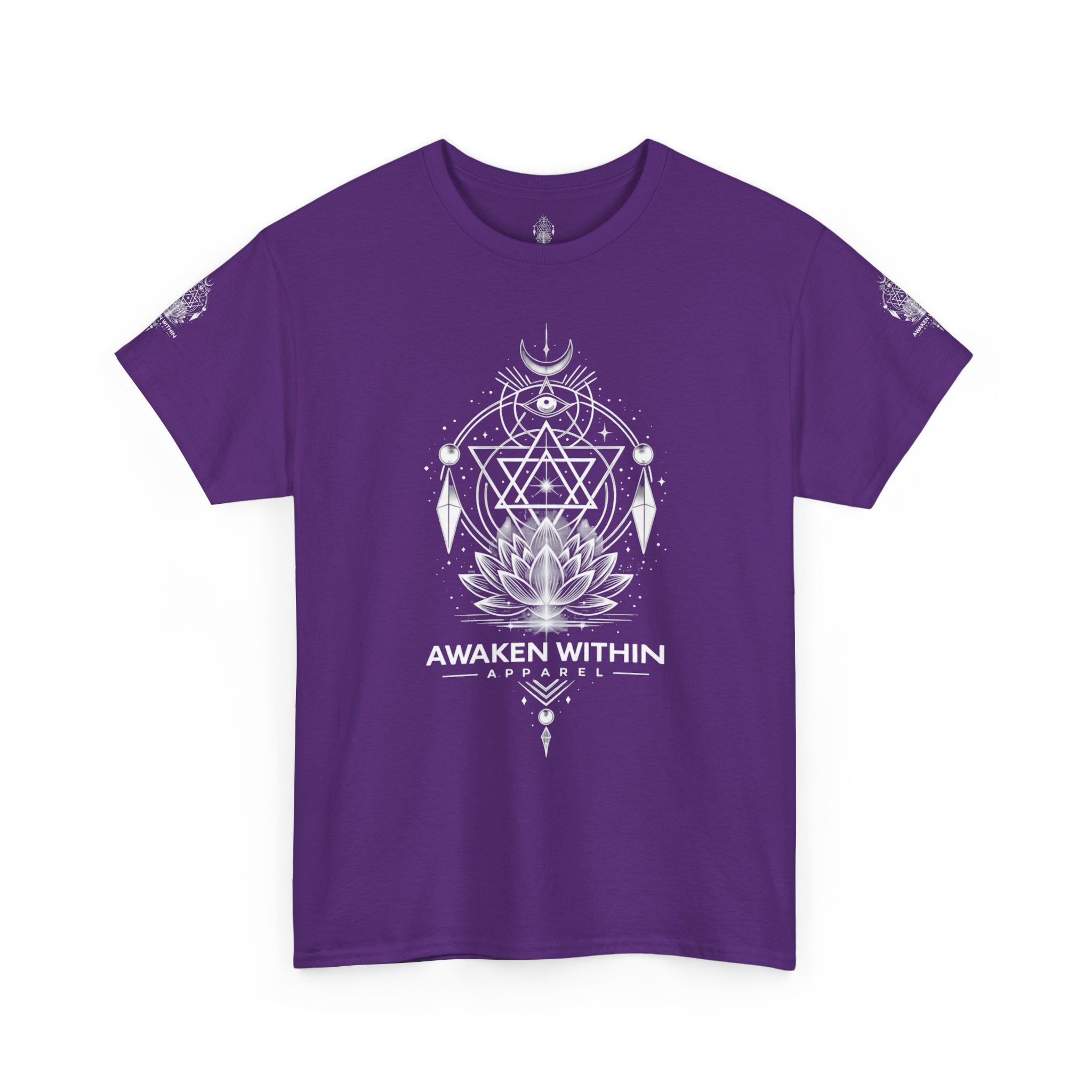 'Awaken Within' Spiritual Lotus Sacred Geometry T-Shirt