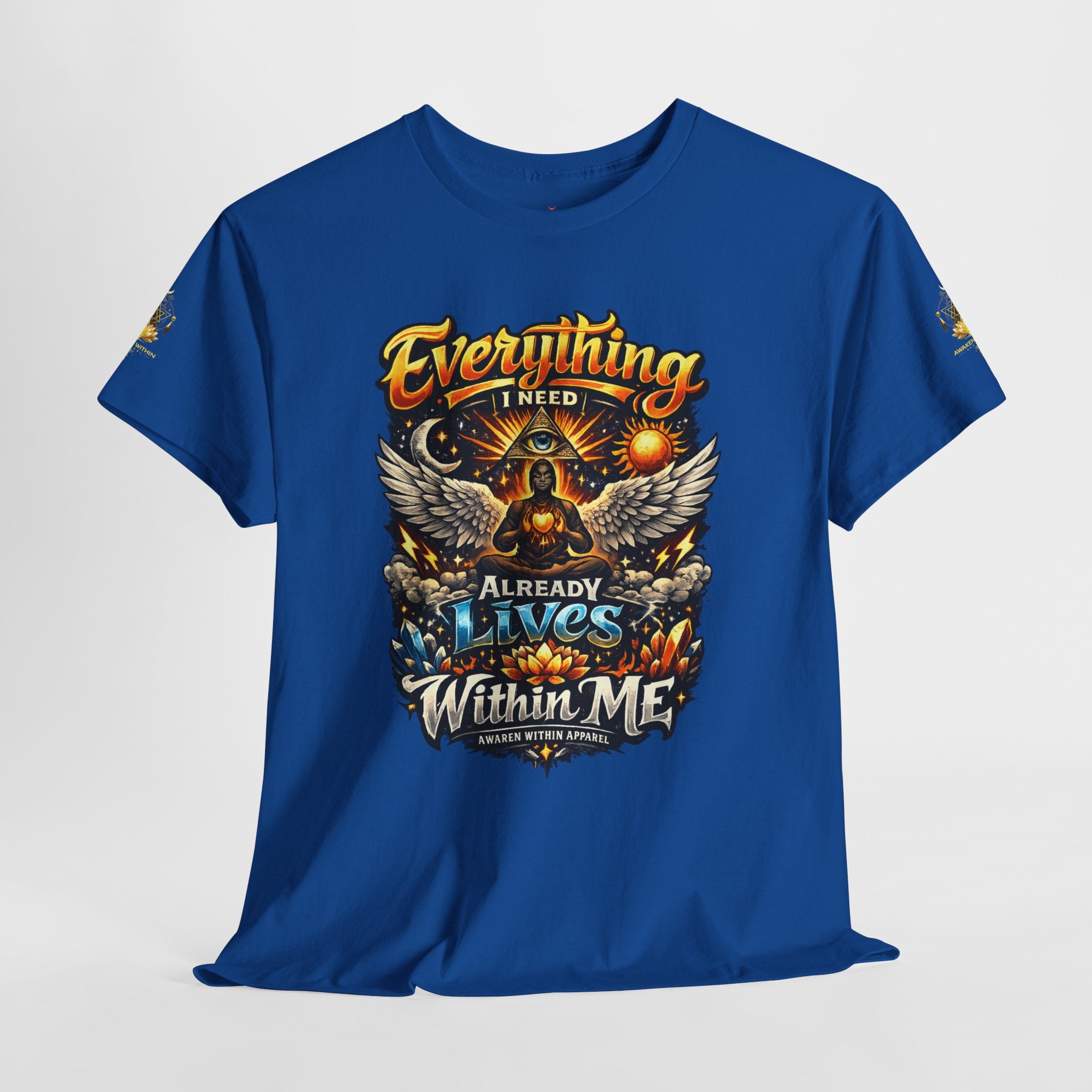 Everything I Need Already Lives Within Me Tee – Inspirational Eagle Graphic T-Shirt - Awaken Within Apparel
